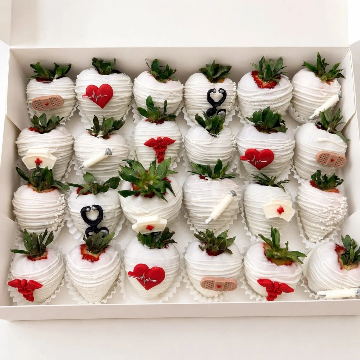 Nursing Themed Decorated Chocolate Covered Strawberries