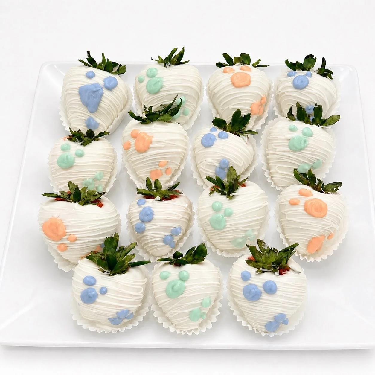 Baby Dinosaur Pastel Baby Shower Chocolate covered strawberries Dinosaur Eggs