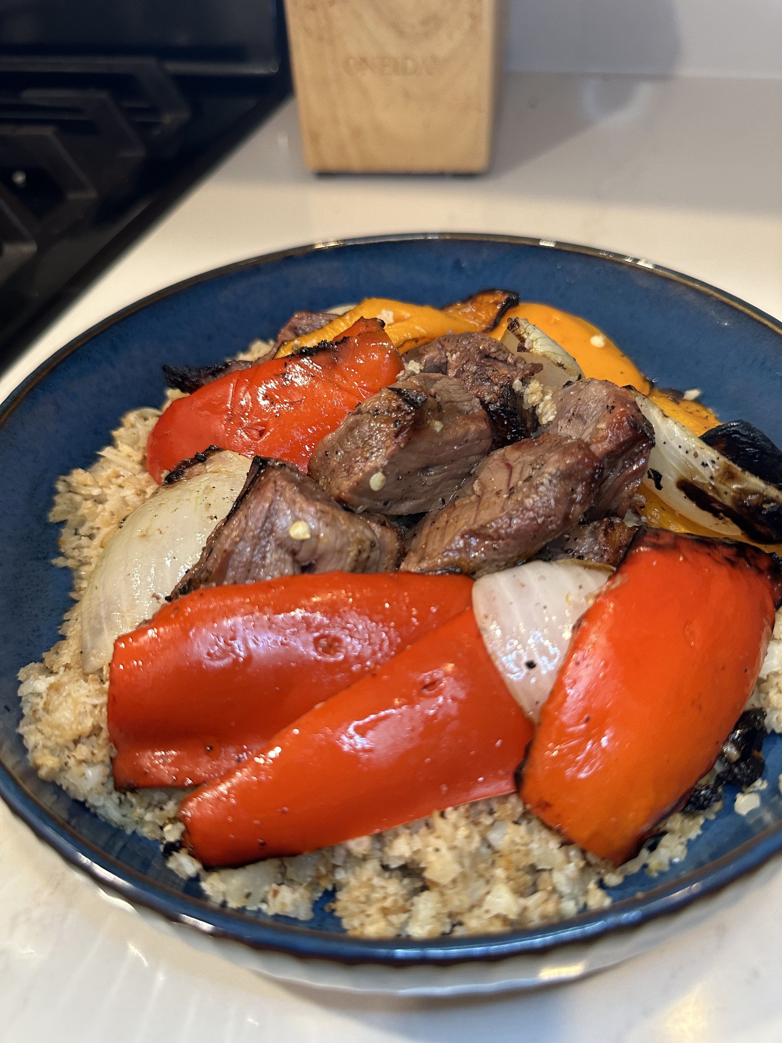 Peppered Steak Cauliflower Bowls