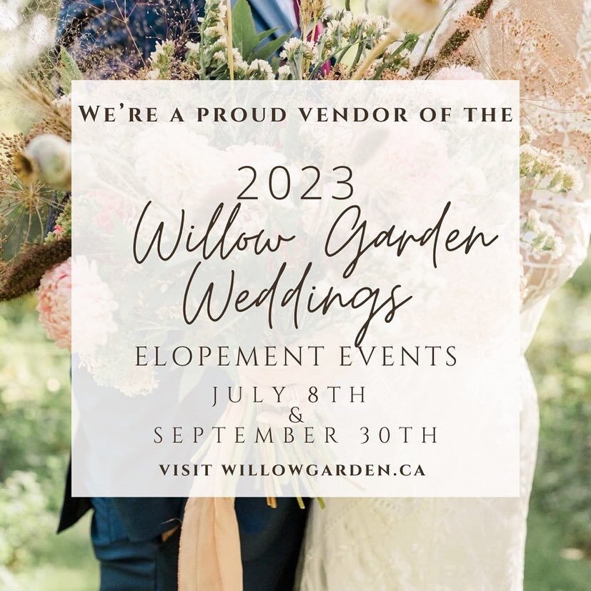 @willow.garden.weddings  has officially launched their elopement events for 2023! We are so excited to be one of many amazing vendors! Check out @willow.garden.weddings for details.