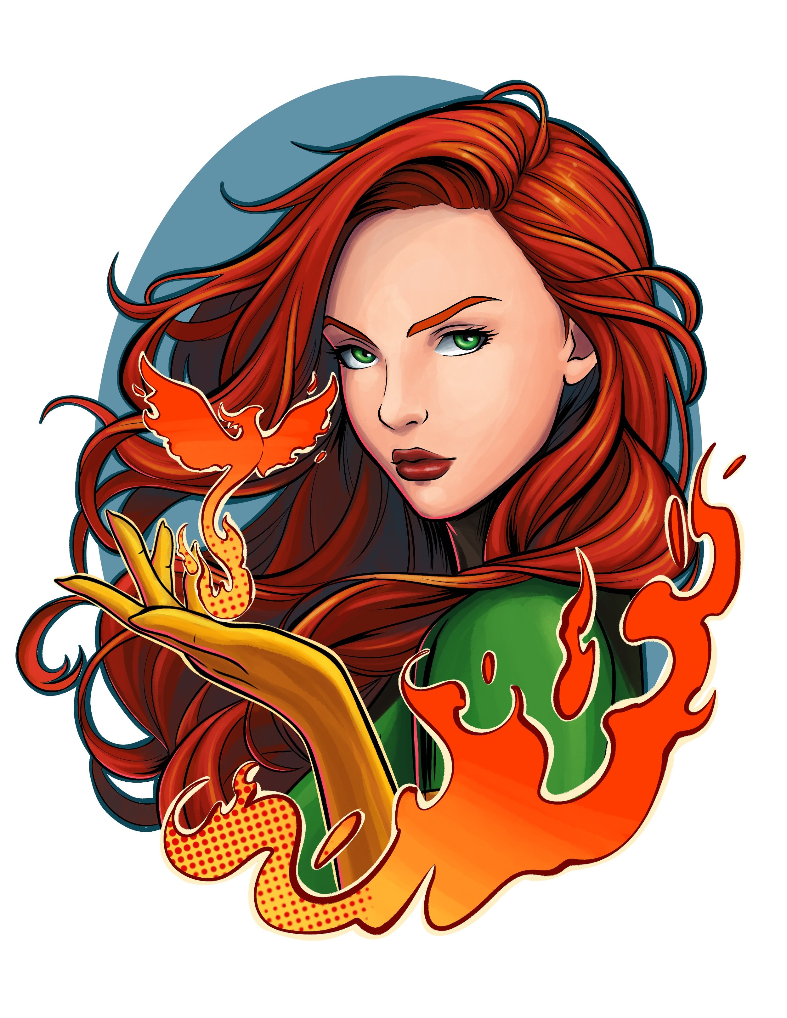 $750, Full color Phoenix/Jean Grey 
