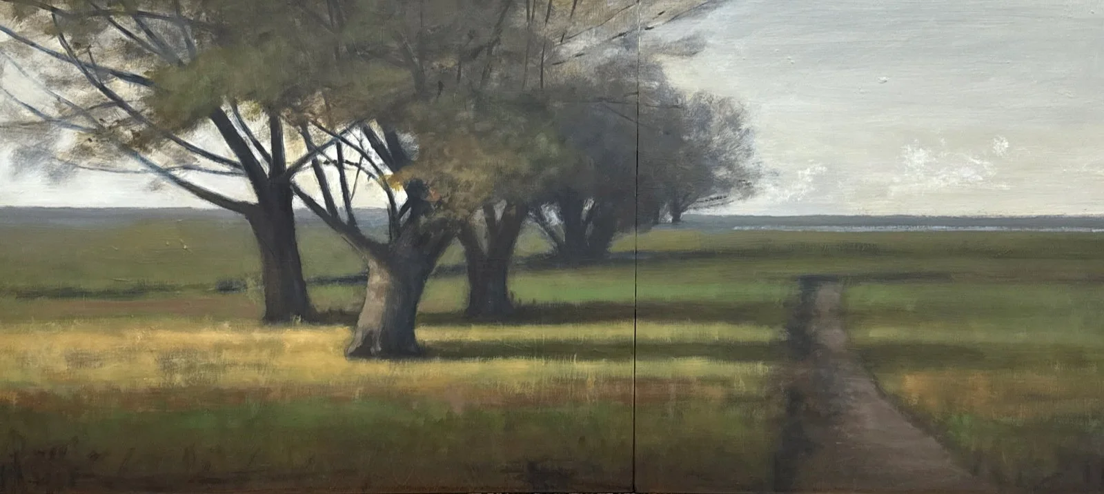 John McCormick - Solitude, oil on panel (diptych), 16 x 36 in.  $4200