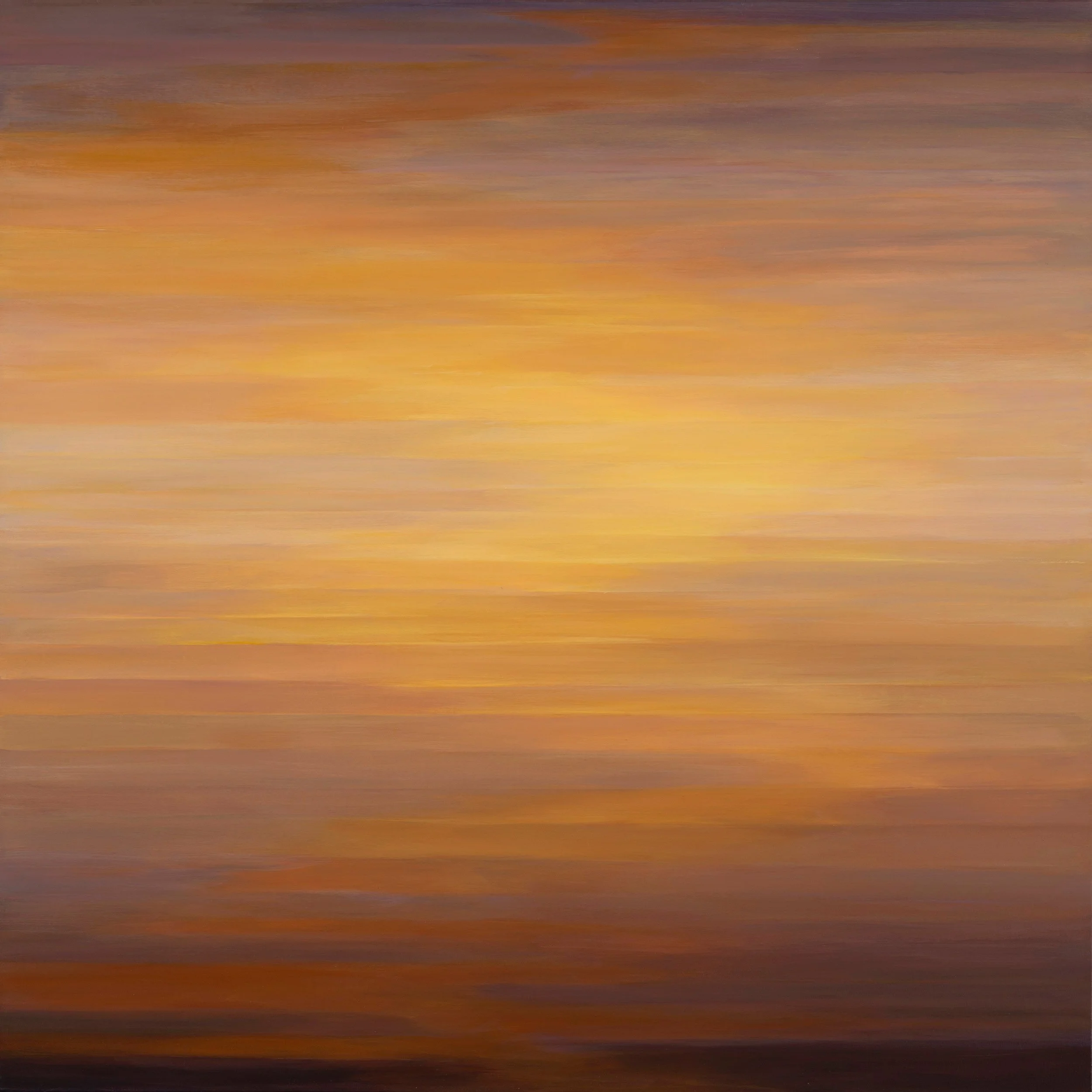 Carole Barrer - Golden 1, acrylic on canvas, 36 x 36 in. $3200