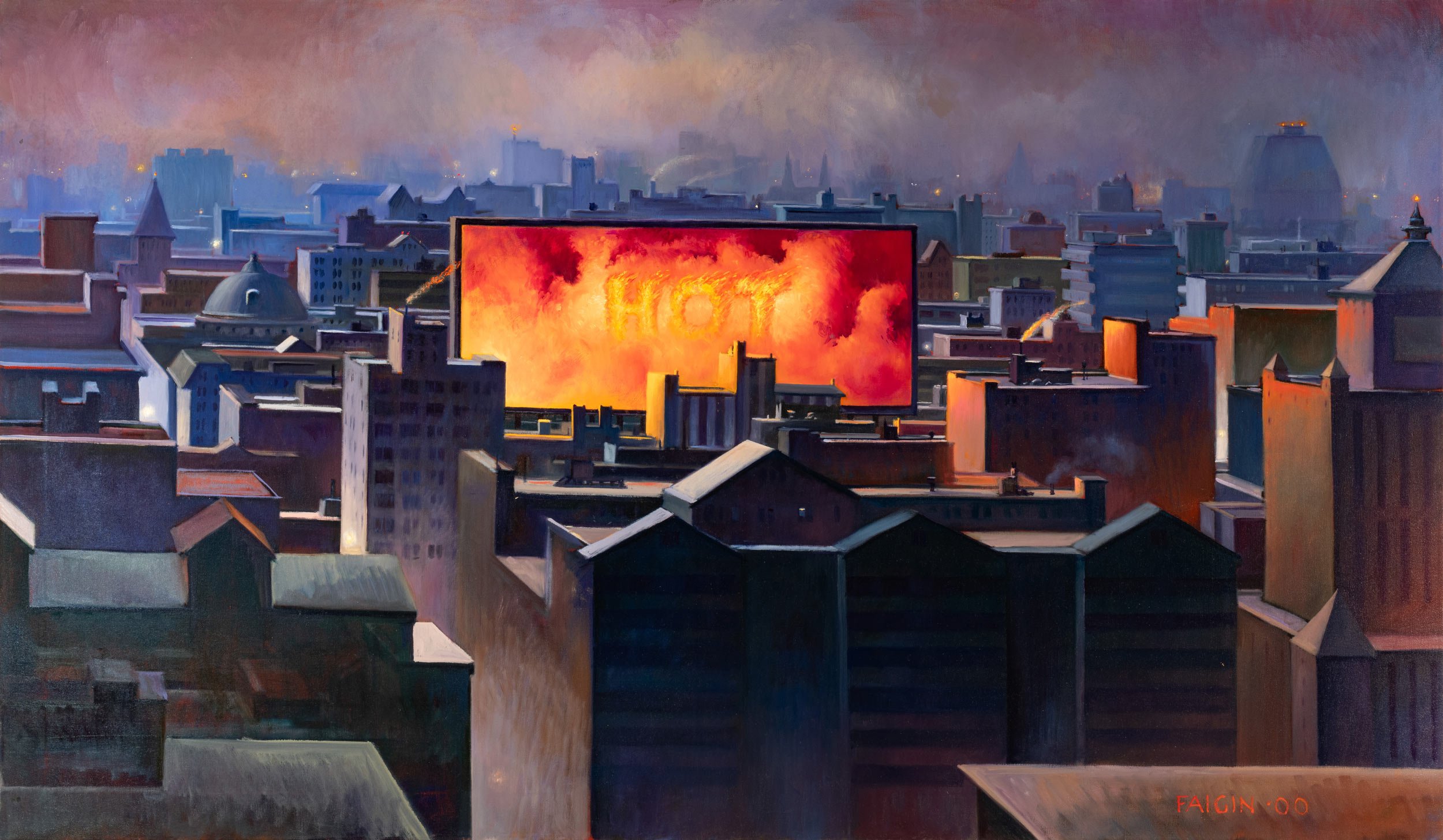 Gary Faigin - Hot, 2000, oil on canvas, 42 x 72 in. 