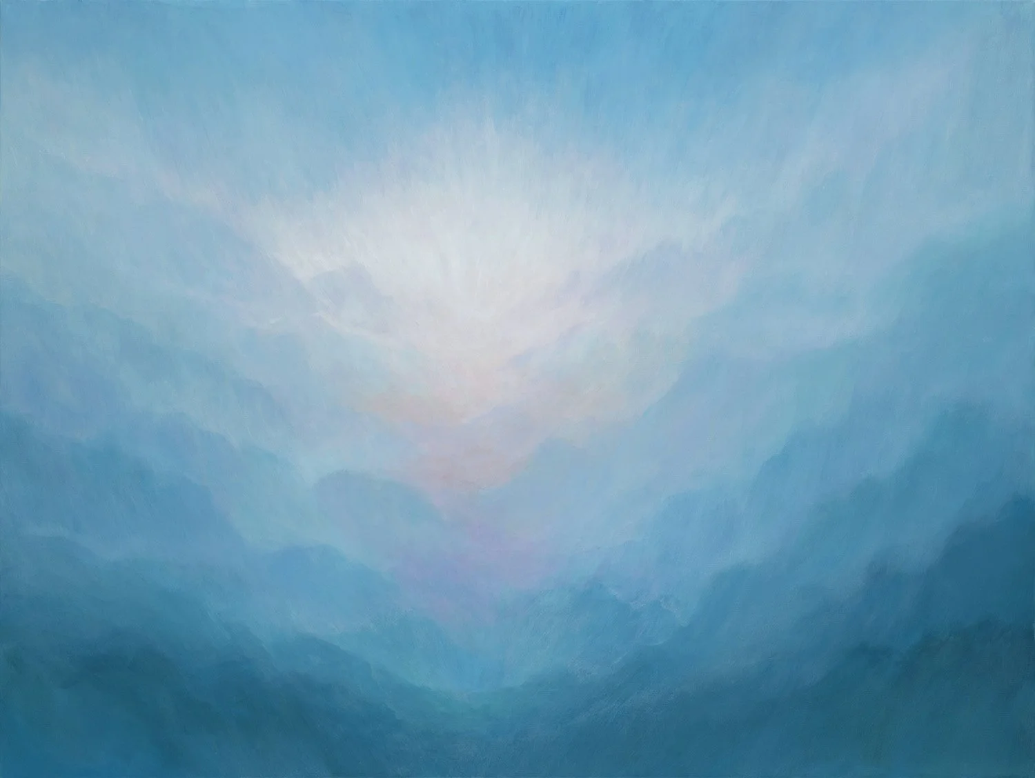 Carole Barrer - Blue 28, acrylic on canvas, 36 x 48 in.   $4200