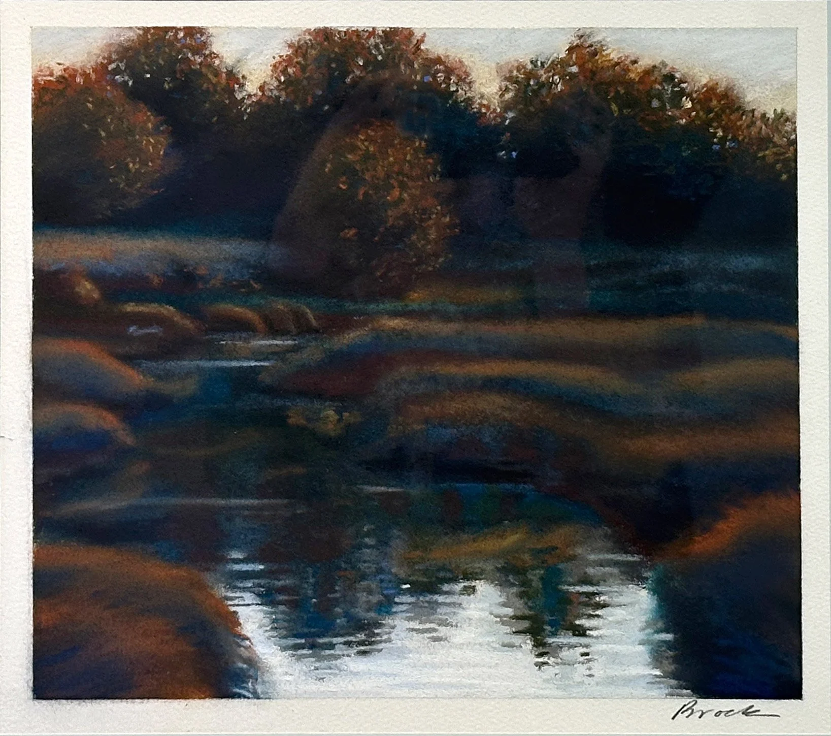 Joel Brock - At the Edge of the Bay, pastel on paper, 10.5 x 12 in.   $2800 