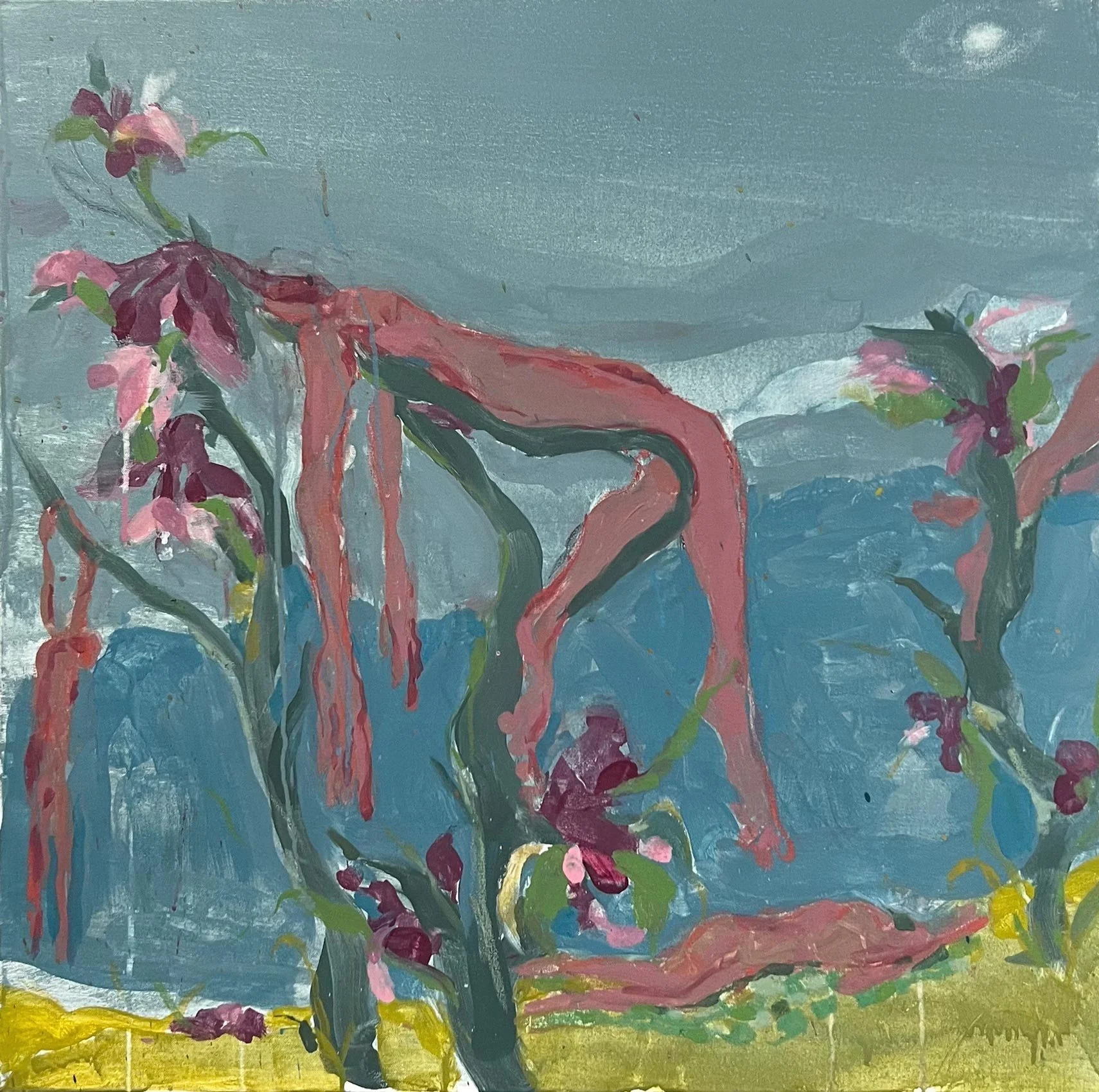Nahom Ghirmay - In Between Worlds, oil on canvas, 36 x 36 in. $5000