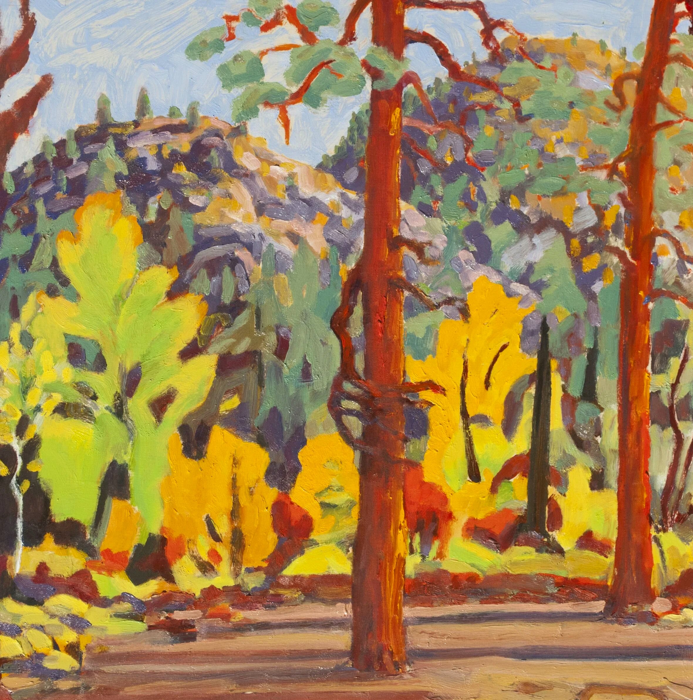Thomas Wood - Fall - Chewuch Valley, oil on panel, 9 x 12 in. $5400