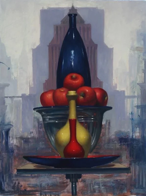 Gary Faigin - Metropolitan, 2013, oil on panel, 40 x 30 in. $12000