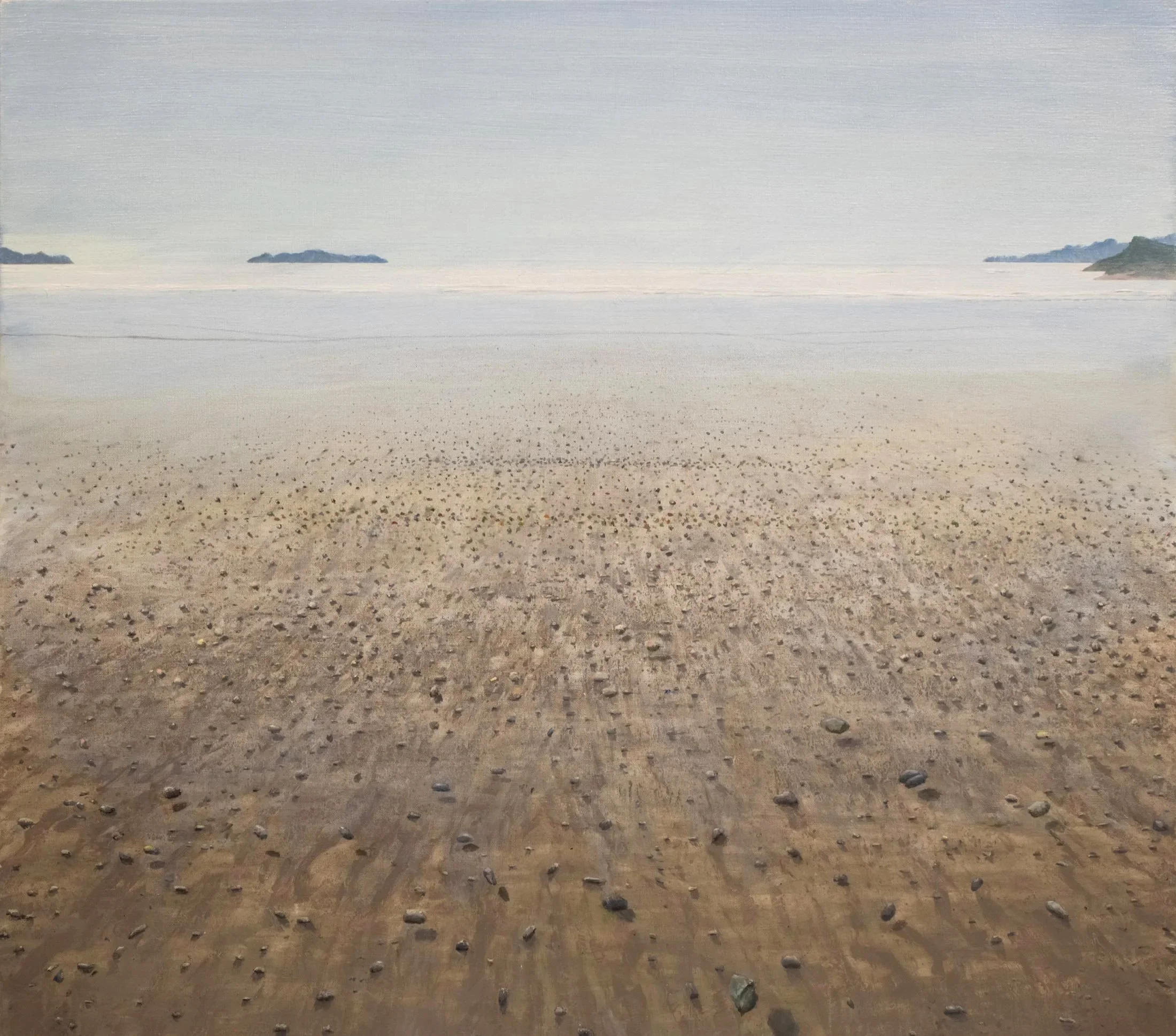 Fred Holcomb - Mystical Beach, oil on canvas, 32 x 36 in. $3800