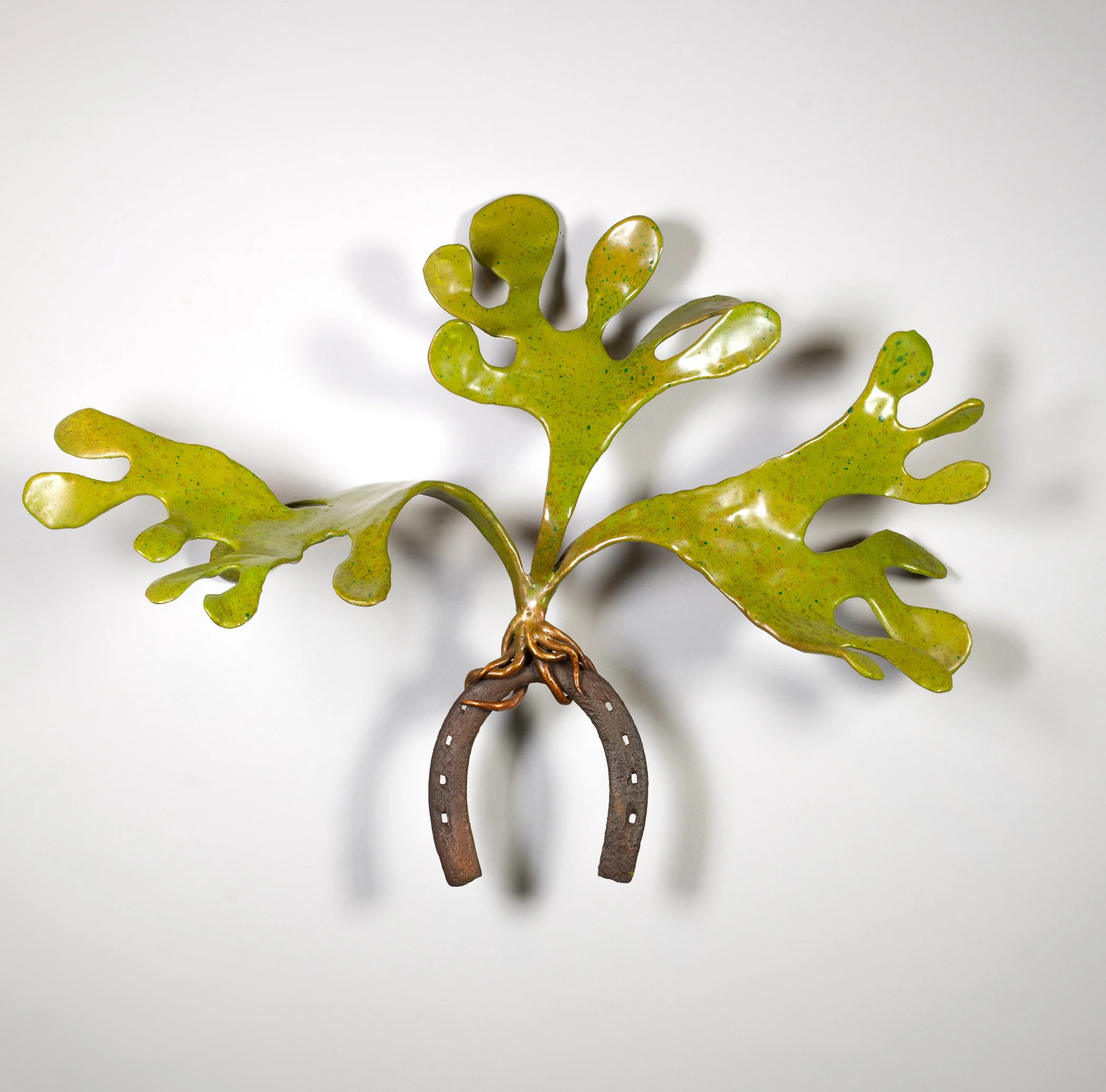 David Eisenhour - Luck IV, unique bronze and horse shoe, 13.5 x 18 x 6.5 in.  $3000