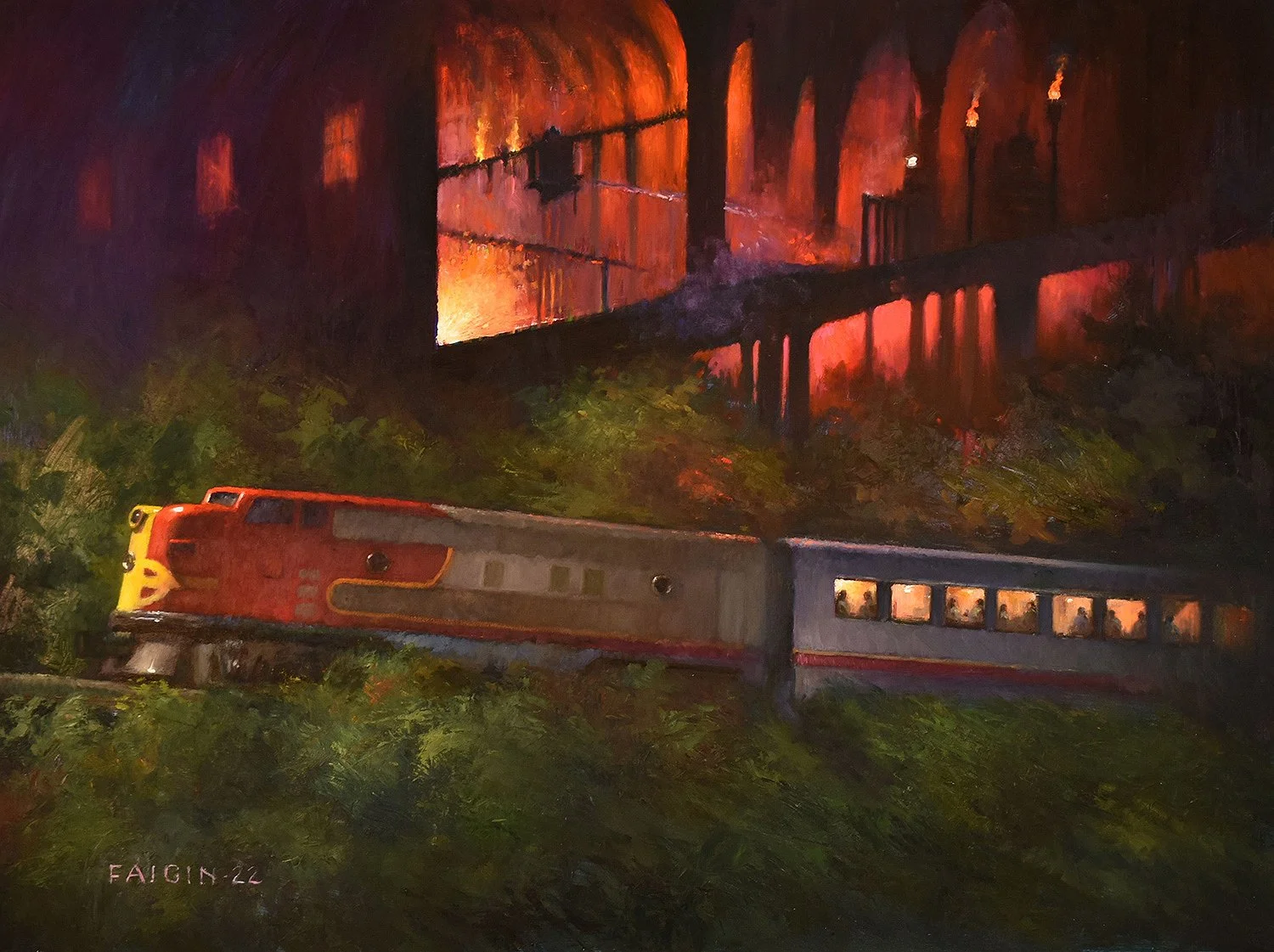 Gary Faigin - Night Vision, oil on panel, 30 x 40 in. SOLD