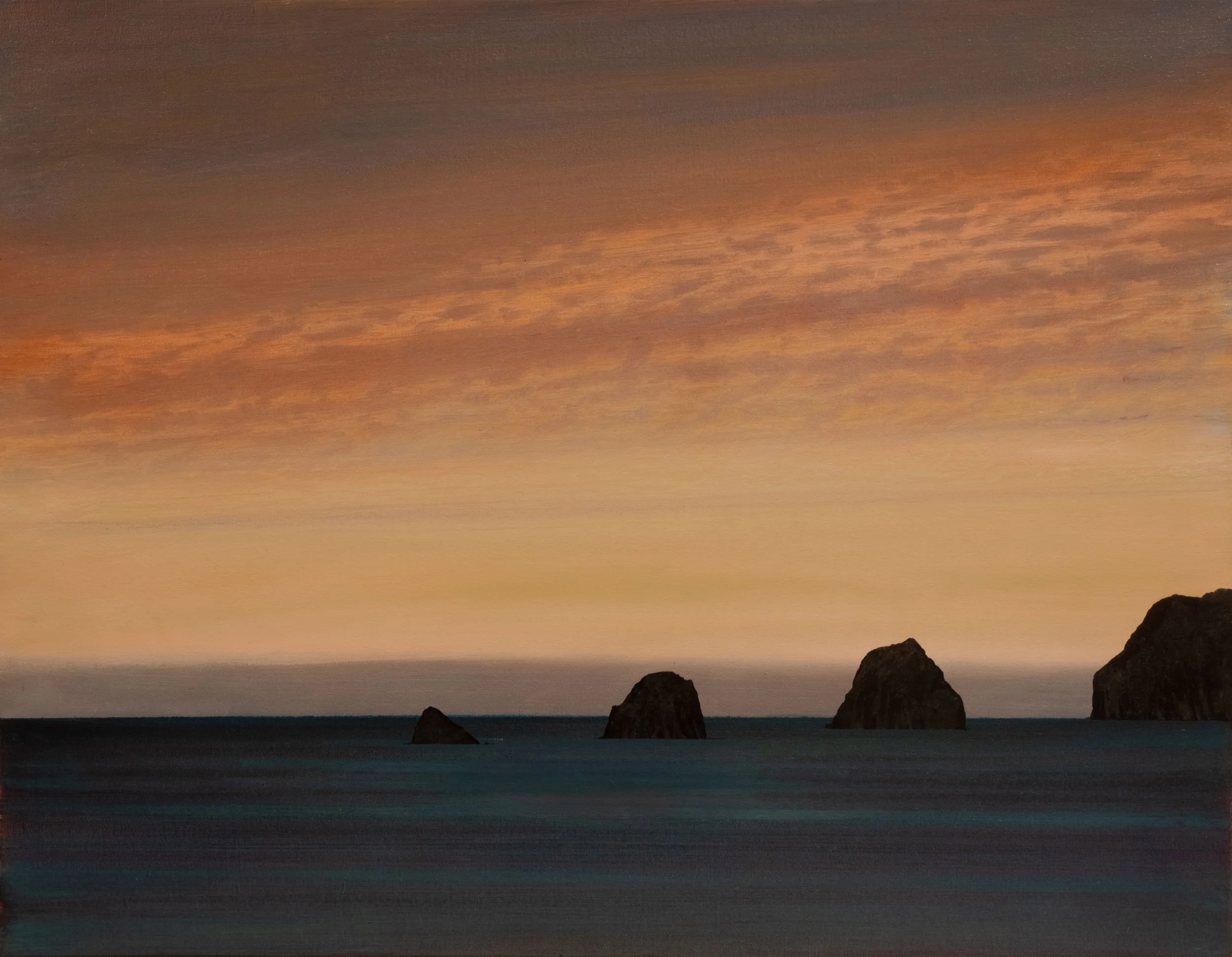 Fred Holcomb - Receding Rocks, oil on canvas, 28 x 36 in. 