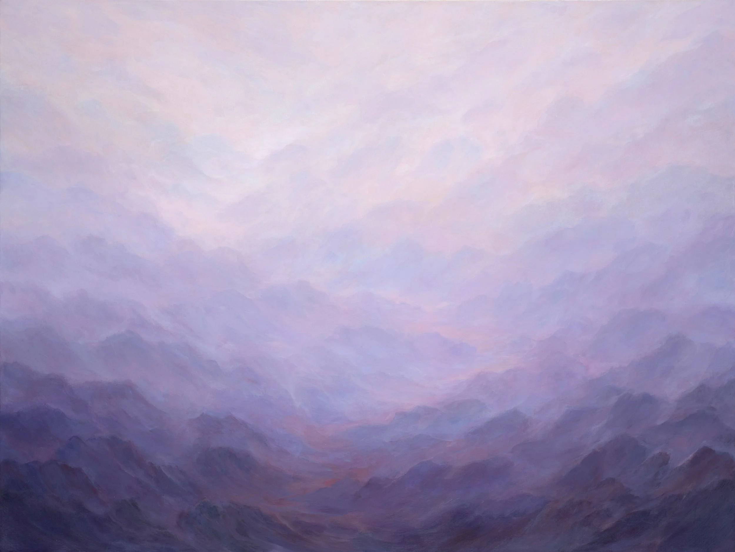 Carole Barrer - Lavender 5, acrylic on linen, 36 x 48 in.   $4200