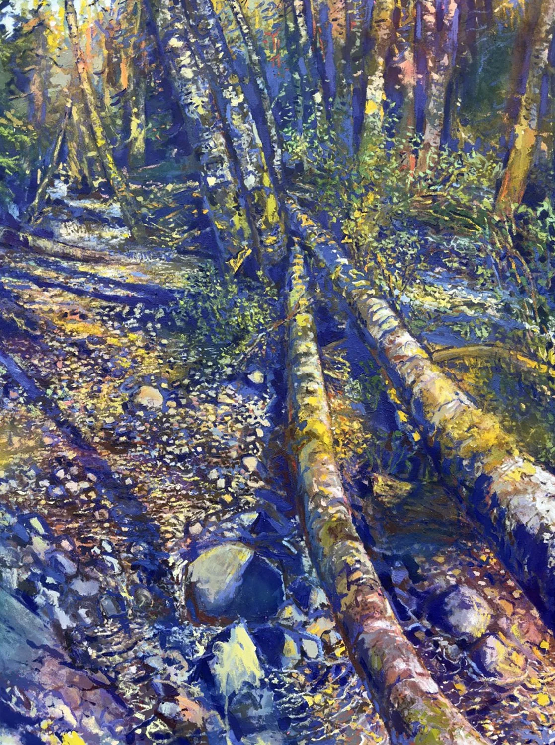 Benjamin Vanderwerff - Rialto Beach, spray paint and acrylic on canvas, 48 x 36 in. $7000