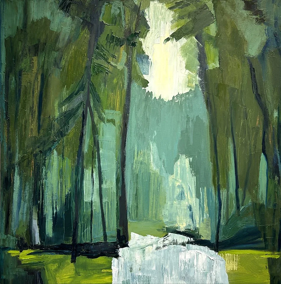 Hart James - Falls in Endless Time, oil on canvas, 36 x 36 in.