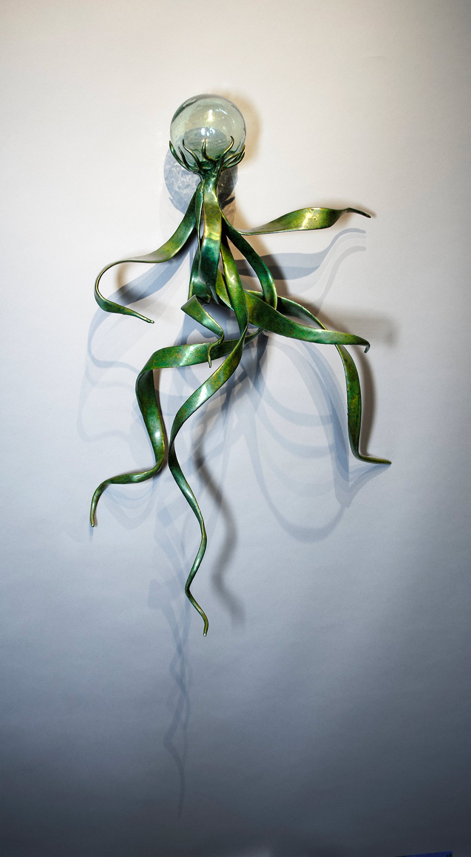 David Eisenhour - Float, unique bronze and antique glass float, 23 x 15 x 6 in.  $6500