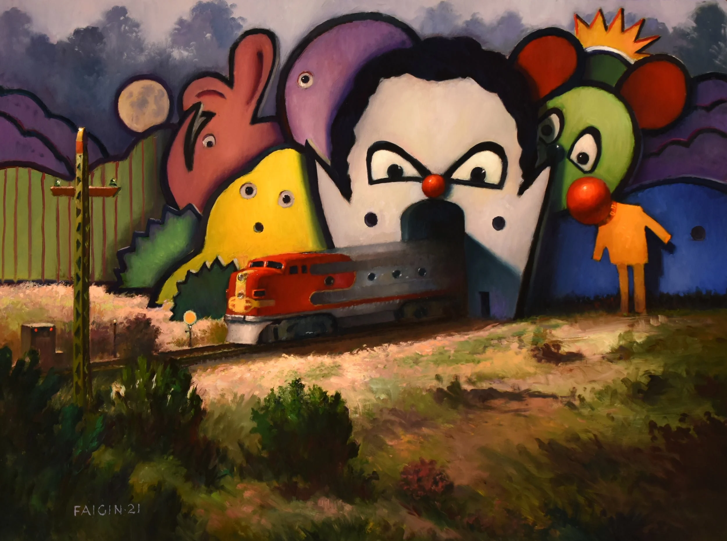 Gary Faigin - Fun House, oil on panel, 30 x 40 in. $12000