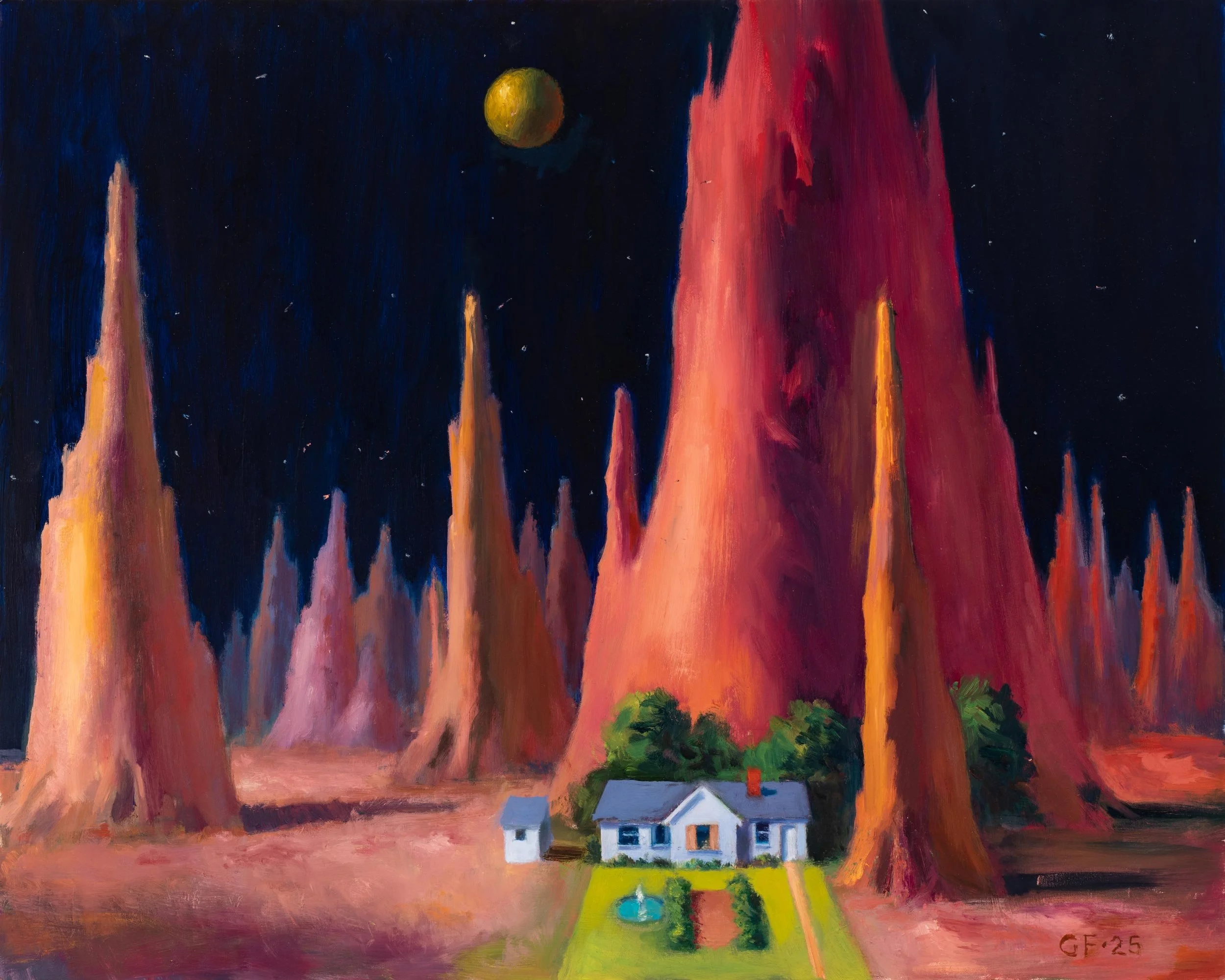 Gary Faigin - Forever Home, 2025, oil on panel, 24 x 30 in. $6000