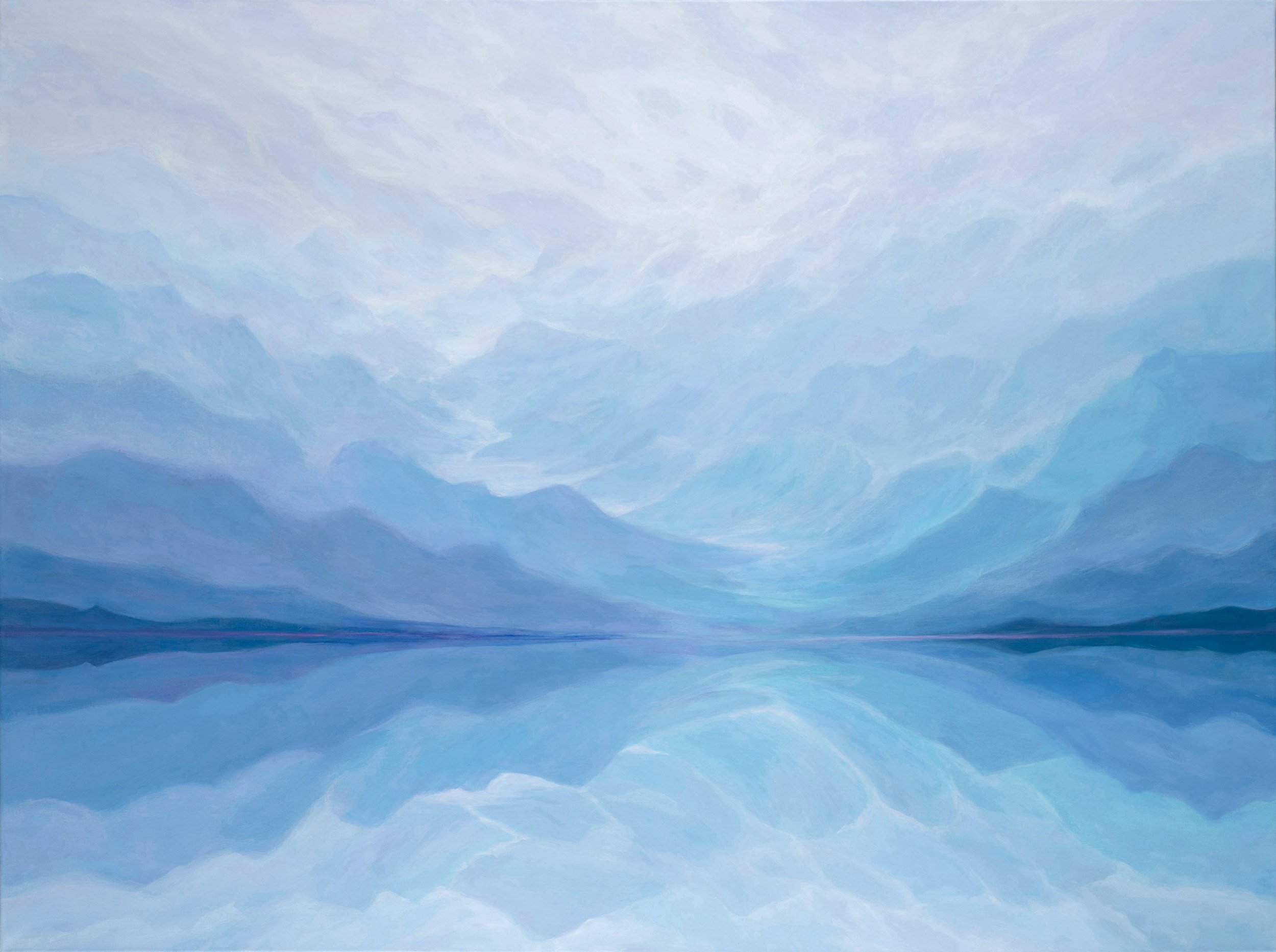 Carole Barrer - Blue 26, acrylic on canvas, 36 x 48 in.   $4200
