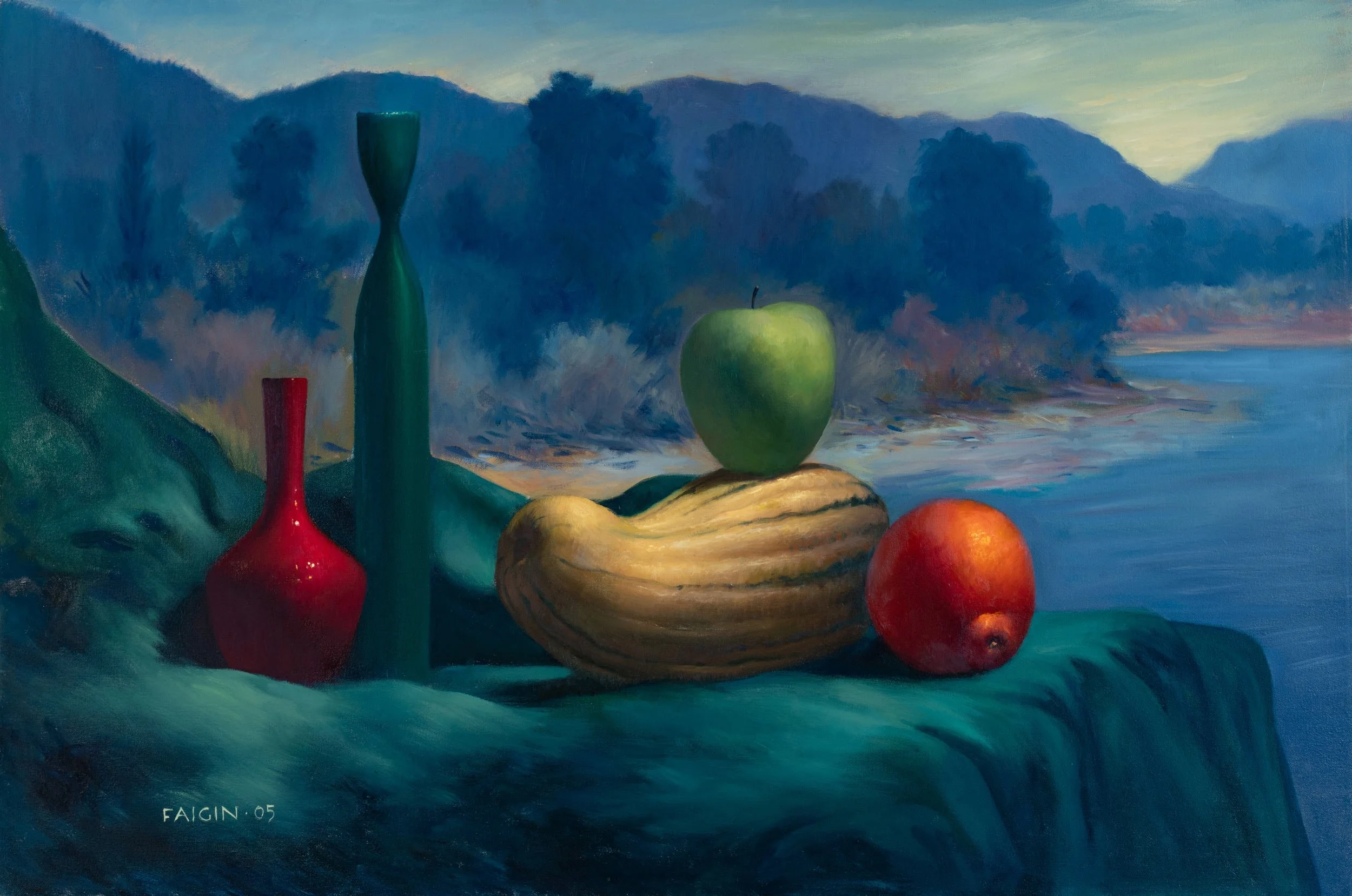 Gary Faigin - Counterbalance, 2005, oil on canvas, 28 x 42 in. $12000