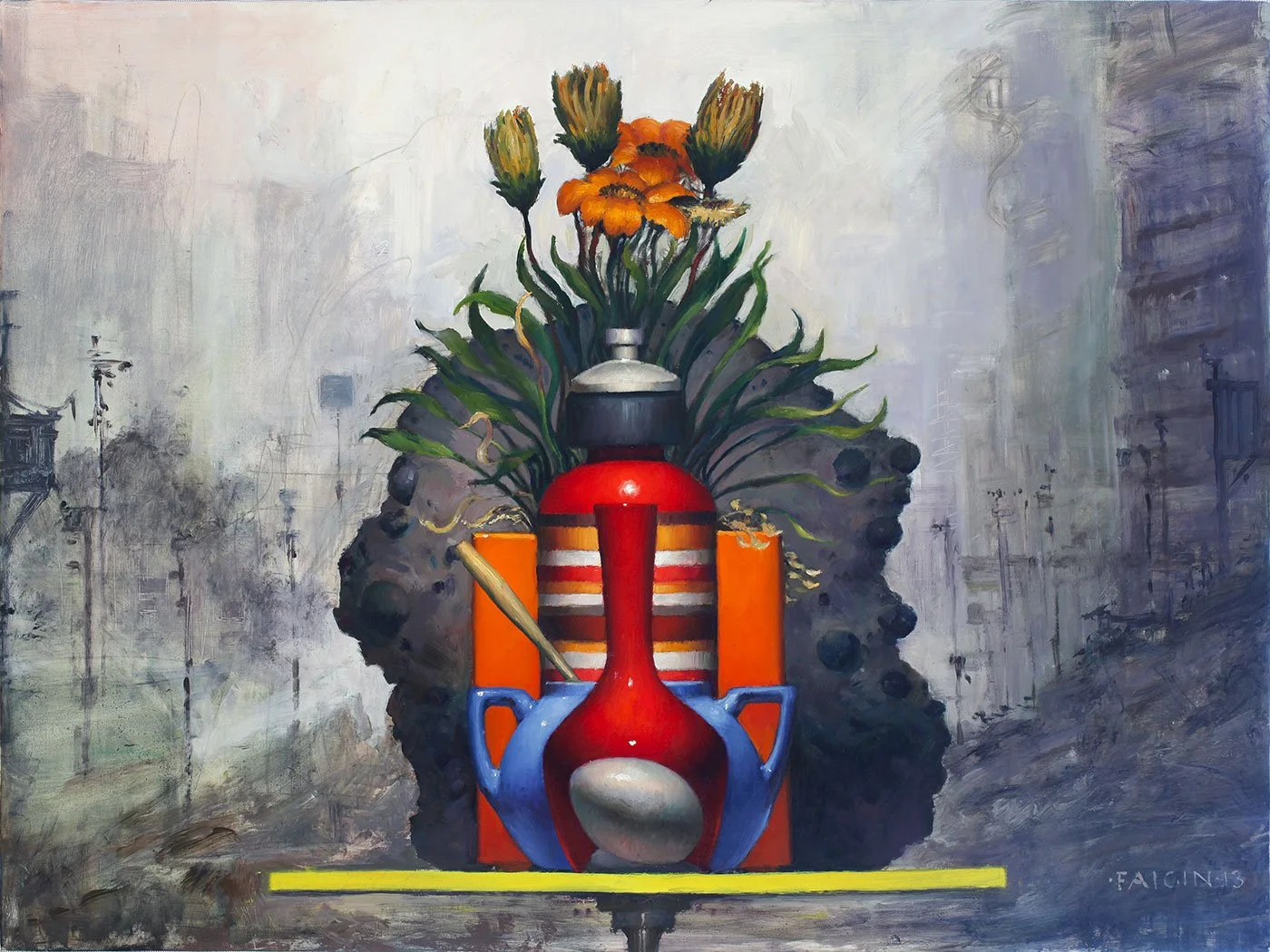 Gary Faigin - Table Land, 2013, oil on panel, 30 x 40 in. $12000