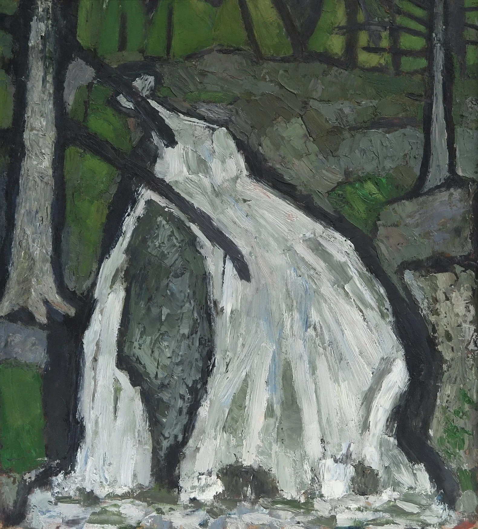 Gregg Laananen - Blue Buck Falls, oil on panel, 20 x 18 in. 