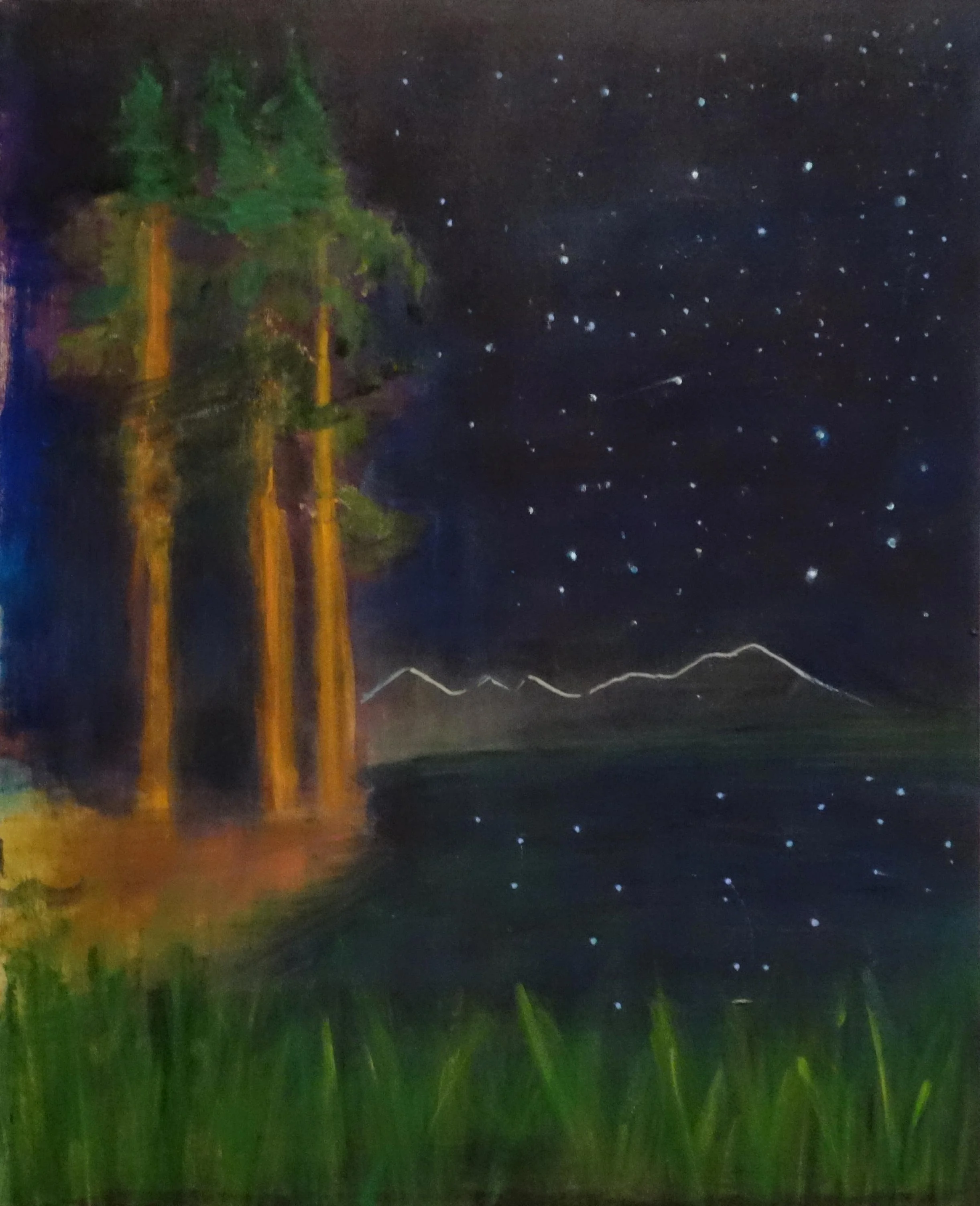 Kathryn Altus - Night of the Noons, acrylic on canvas, 30 x 24 in. 