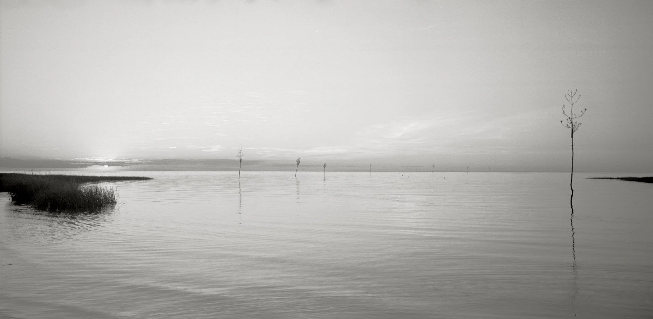 Peter de Lory - Rock Harbor Sundown on Cape Cod Bay, Eastham / Orleans, MA, silver gelatin print, 22 x 11 in. $1800