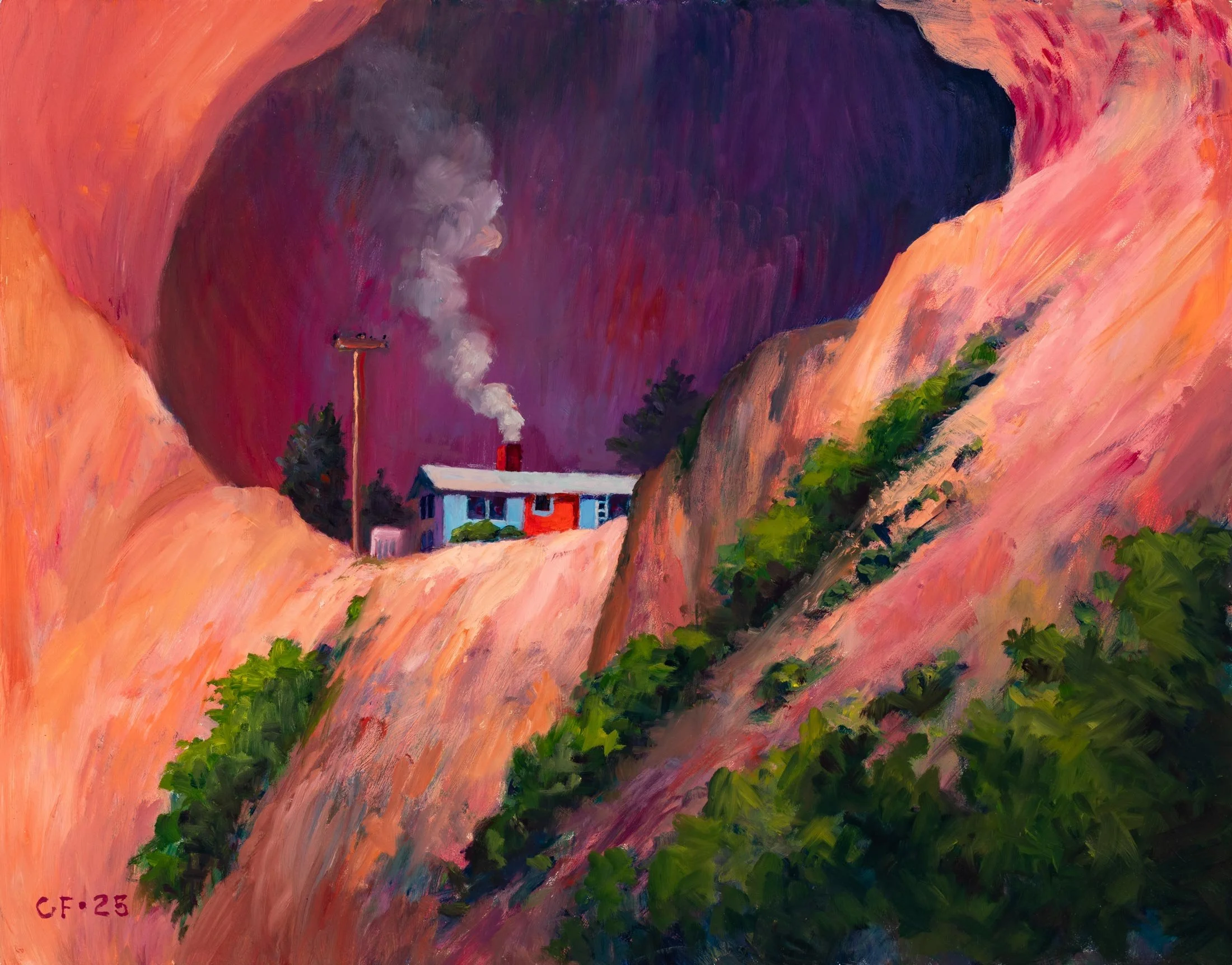 Gary Faigin - Vacation Home, 2025, oil on panel, 24 x 30 in. $6000