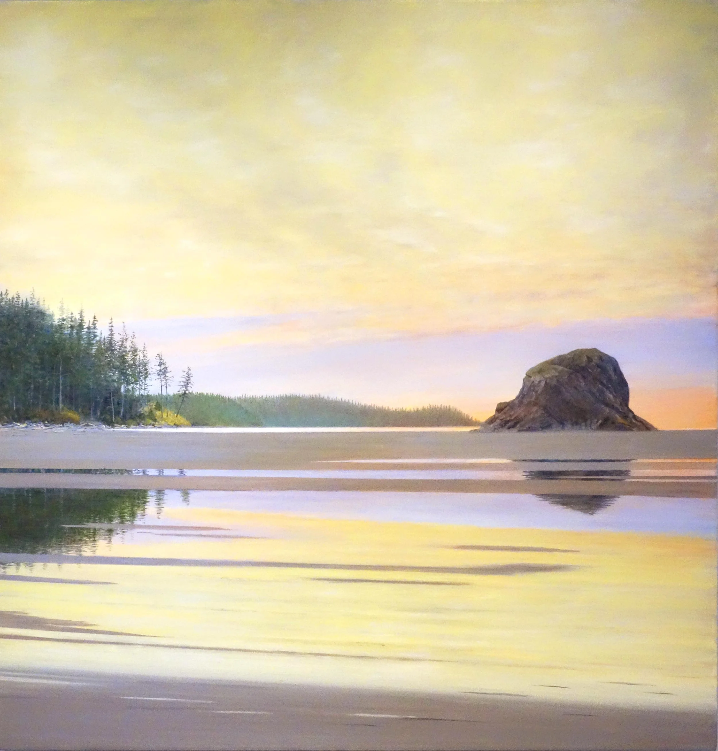 Fred Holcomb - Big Rock, oil on canvas, 56 x 54 in. $7800
