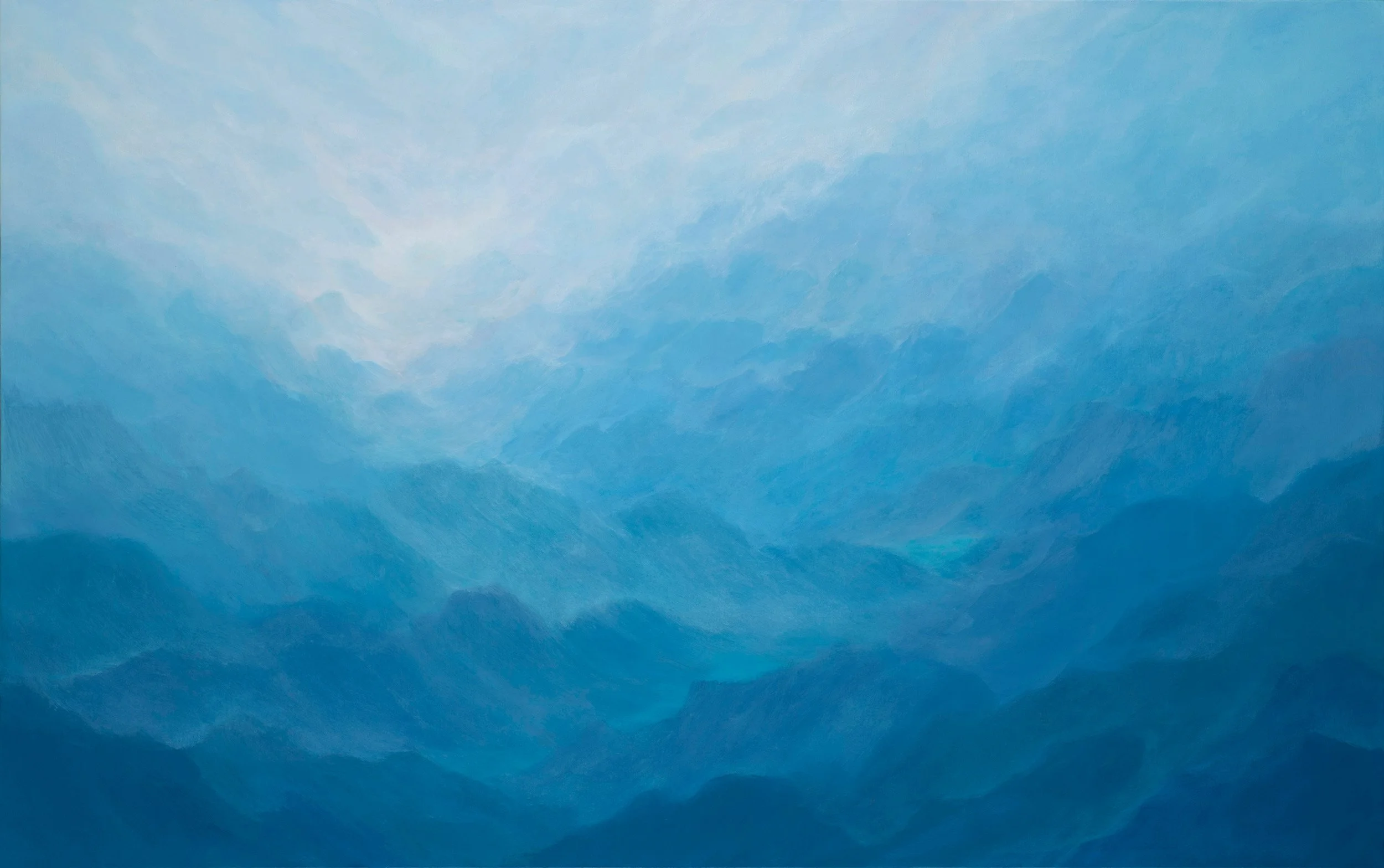Carole Barrer - Blue 24, acrylic on canvas, 30 x 48 in.   $3600