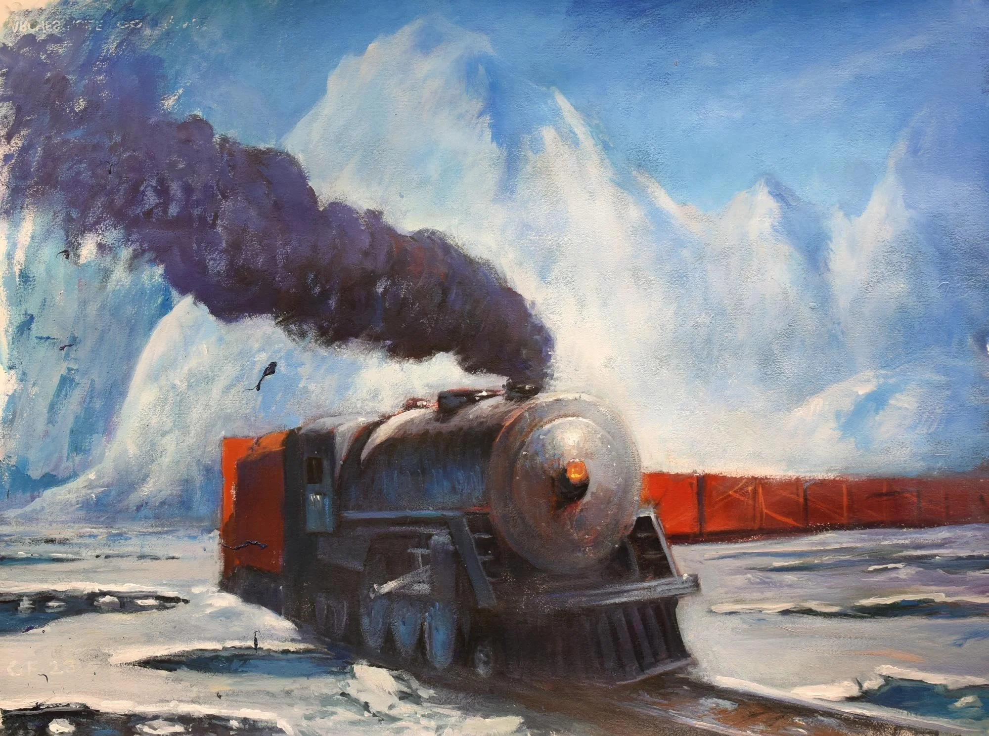 Gary Faigin - Study for Northern Exposure, oil on paper, 22 x 30 in. (unframed) $1800