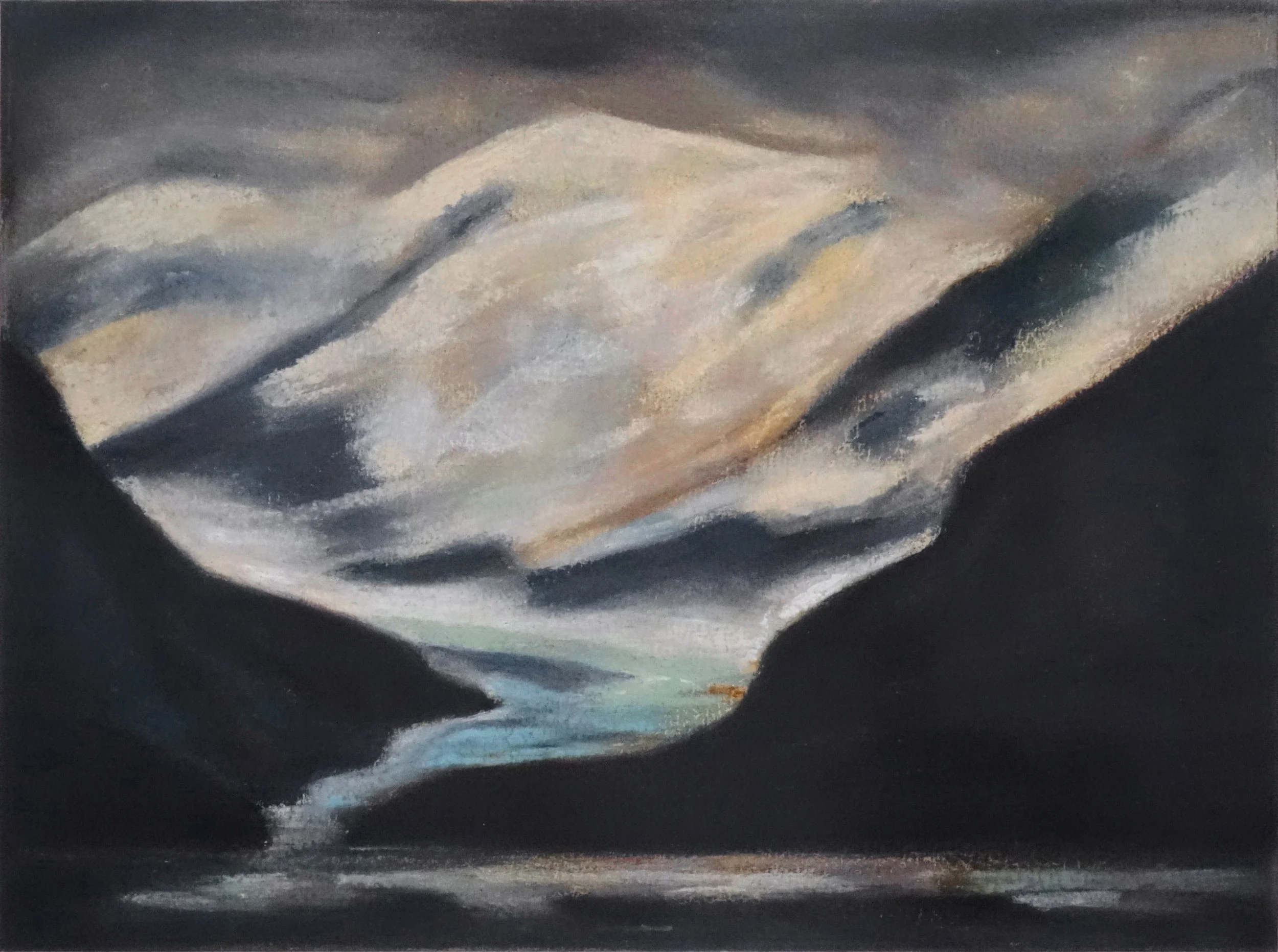 John Cole - Glacier, pastel on paper, 9 x 12 in. $3600