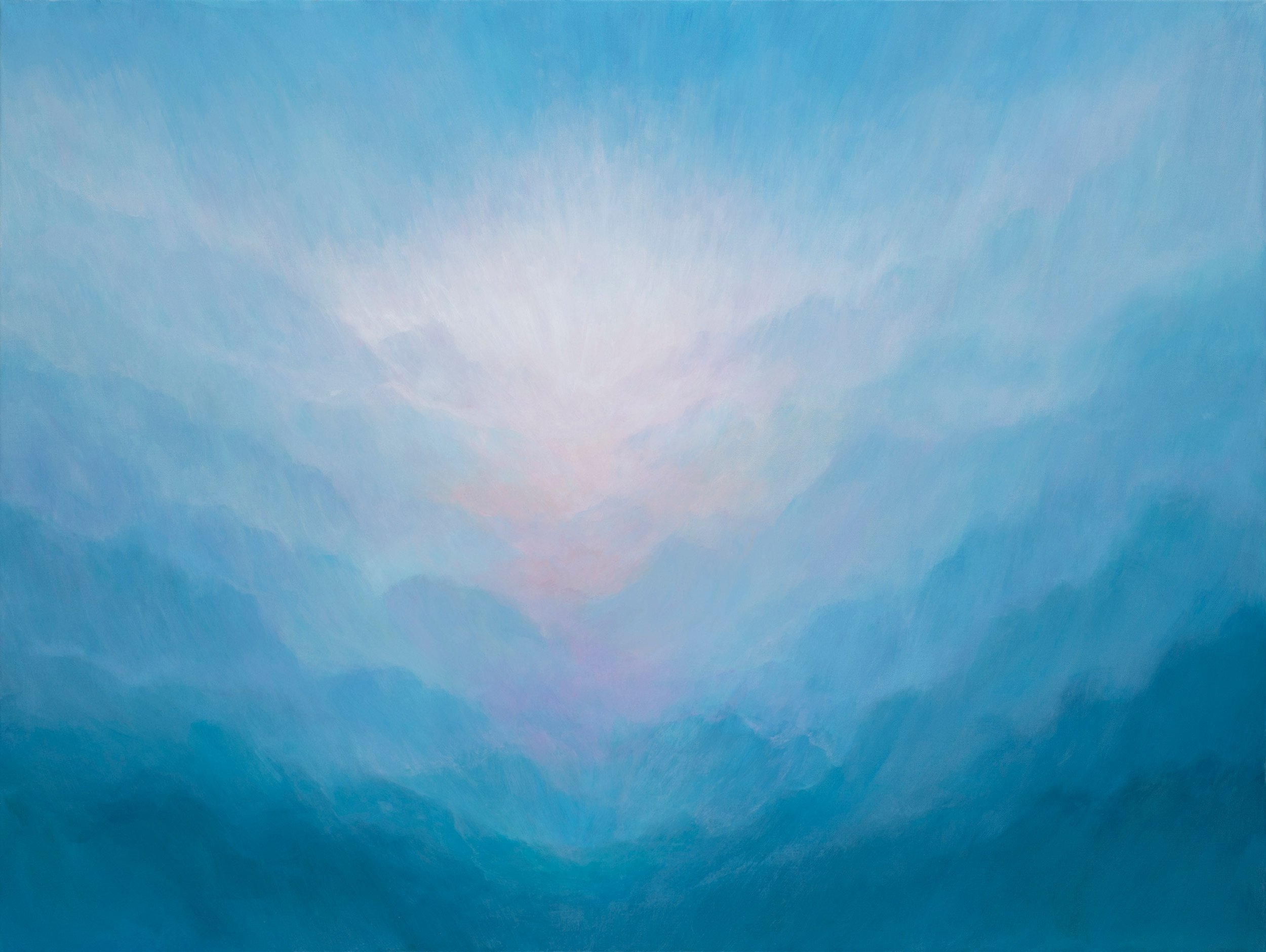 Carole Barrer - Blue 28, acrylic on canvas, 36 x 48 in.   $4200