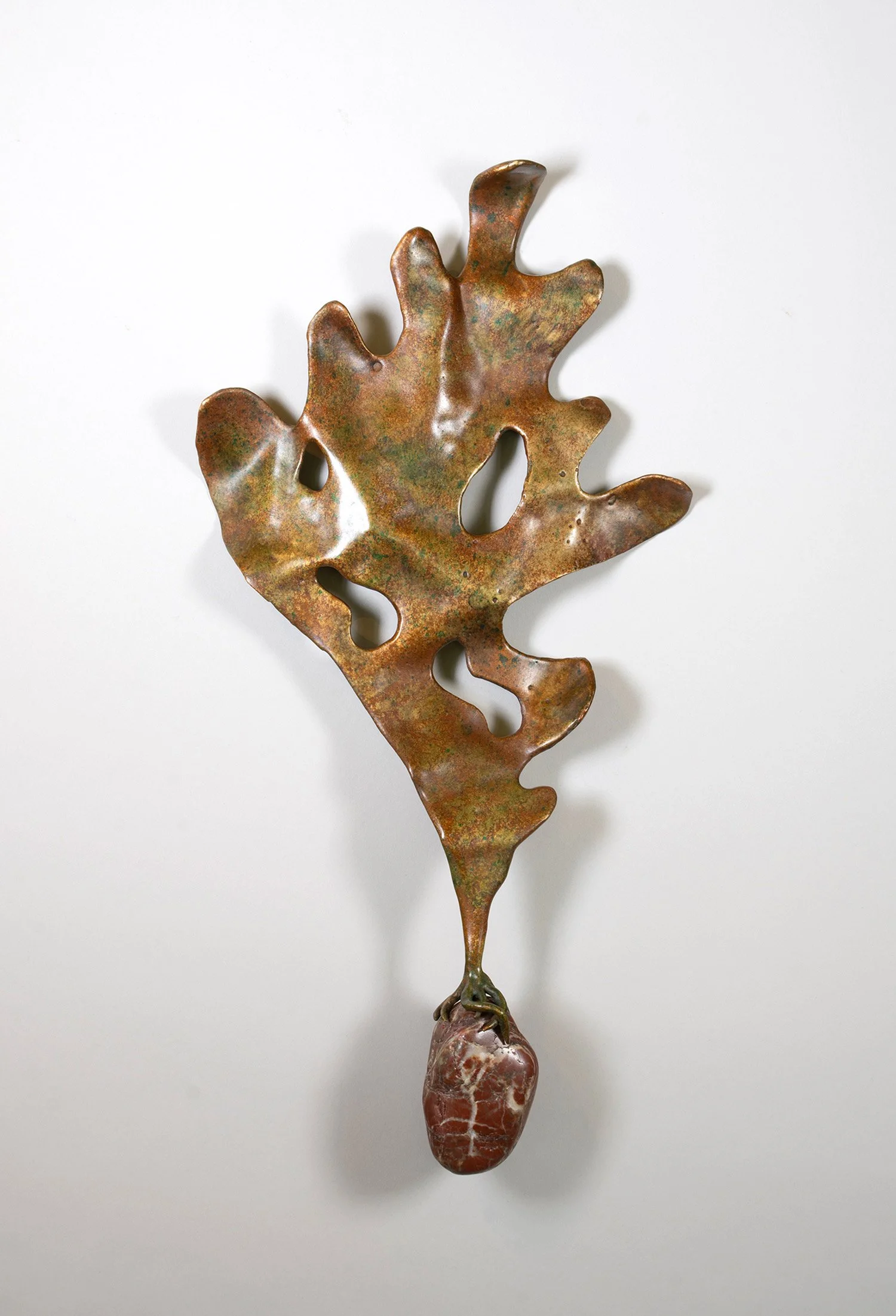 David Eisenhour - Red, unique bronze and found object, 12 x 9 x 2.5 in.  $2500