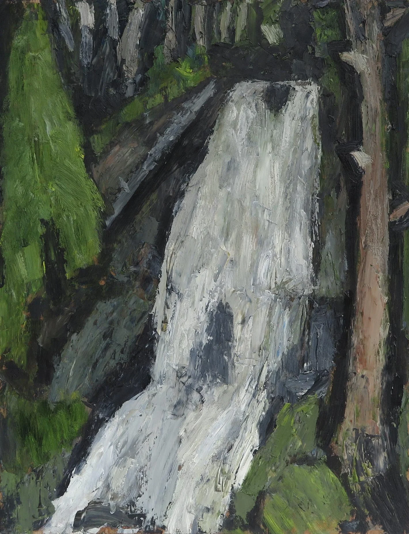 Gregg Laananen - Lower Hilt Creek Falls, oil on panel, 22 x 17 in. $1950