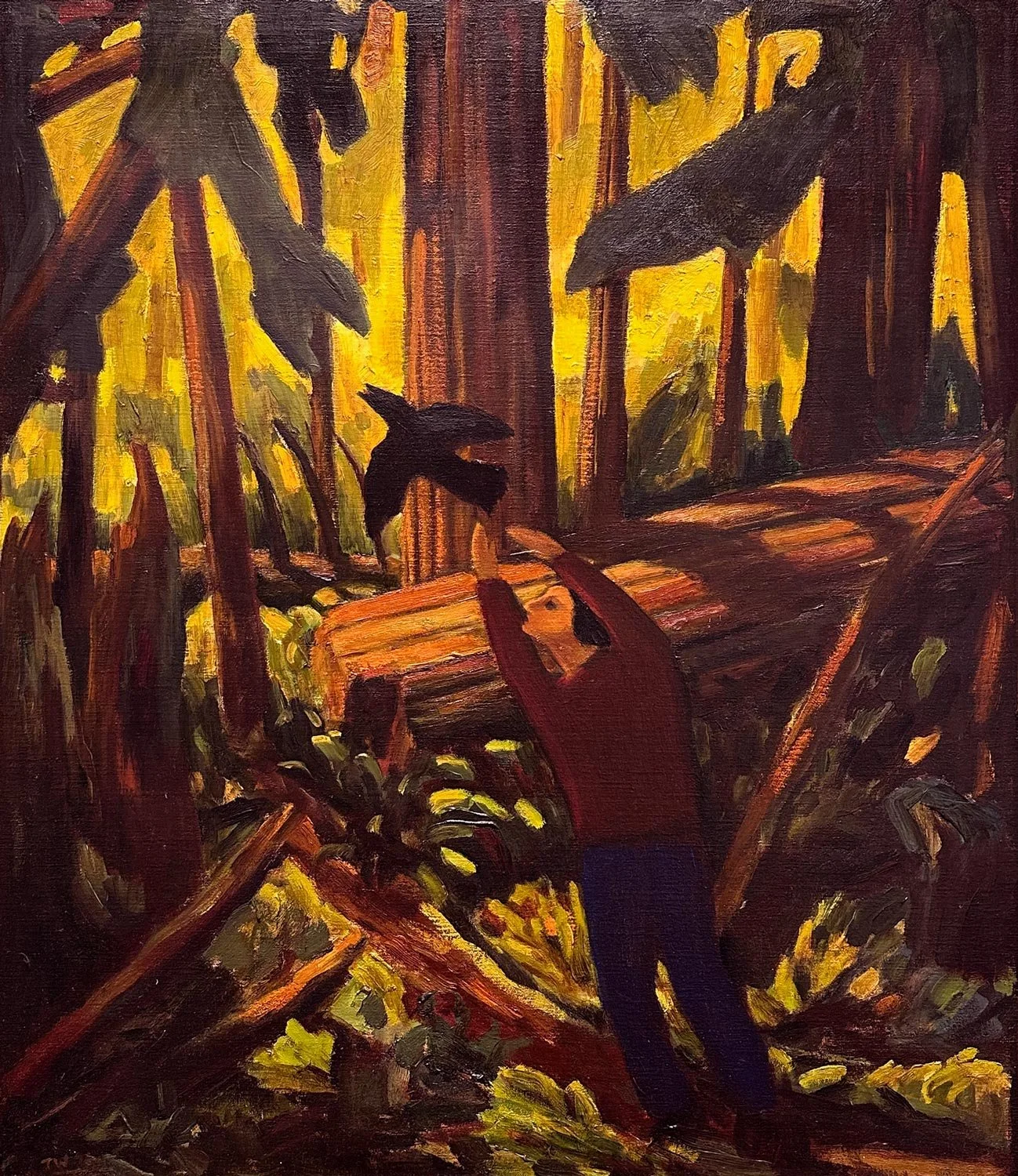 Thomas Wood - Quinault Forest, oil on canvas, 28 x 24 in. $6000