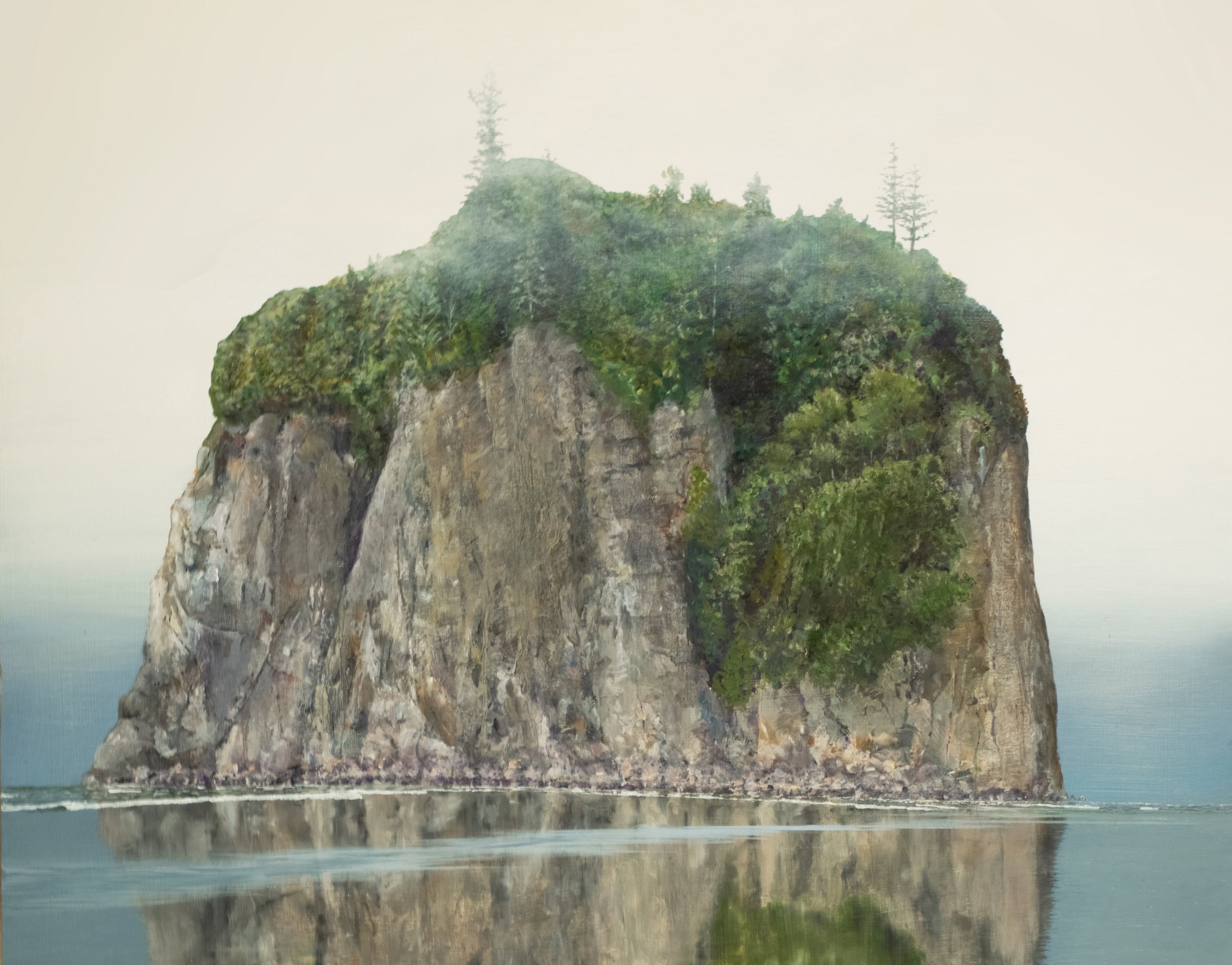 Fred Holcomb - Fifth Stack, oil on panel, 24 x 30 in. 