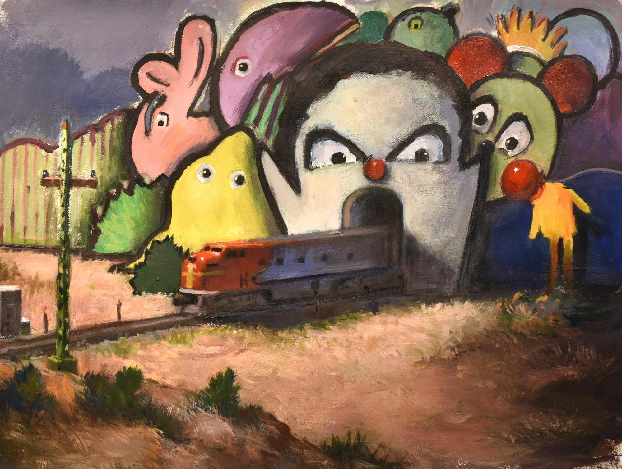 Gary Faigin - Study for Fun House, oil on paper, 22 x 30 in. (unframed) $1800