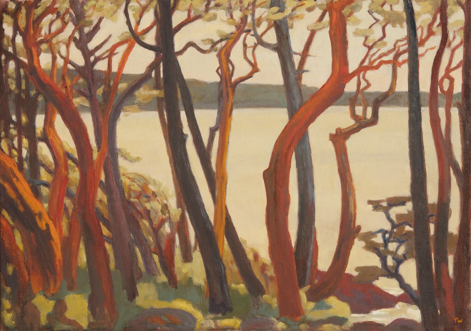 Thomas Wood - Tree Music, oil on linen, 24 x 34 in. $9000