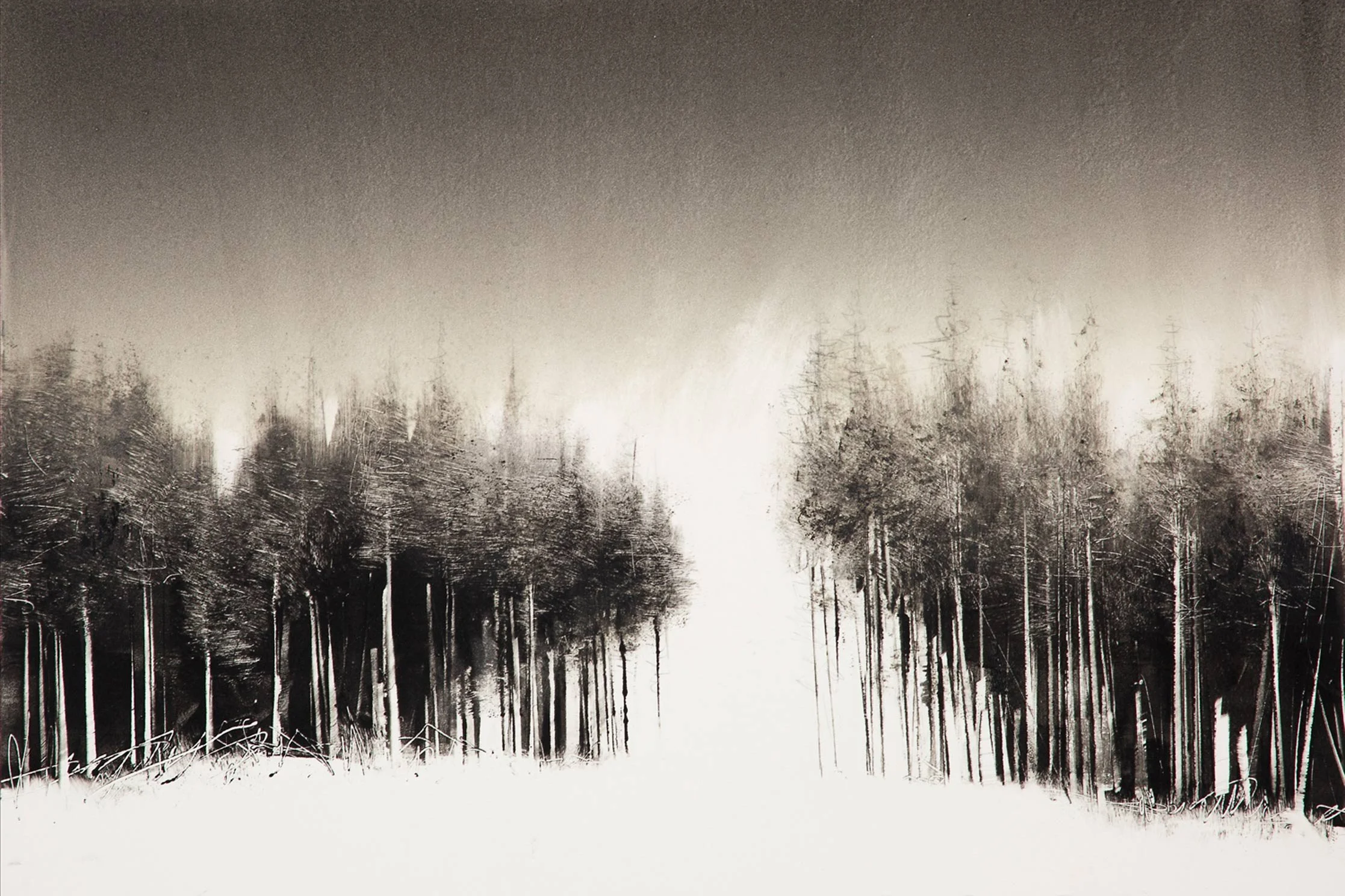 Wendy Orville - Ridge, Morning Light, monotype, 12.75 x 19 in. $3000 (unframed)