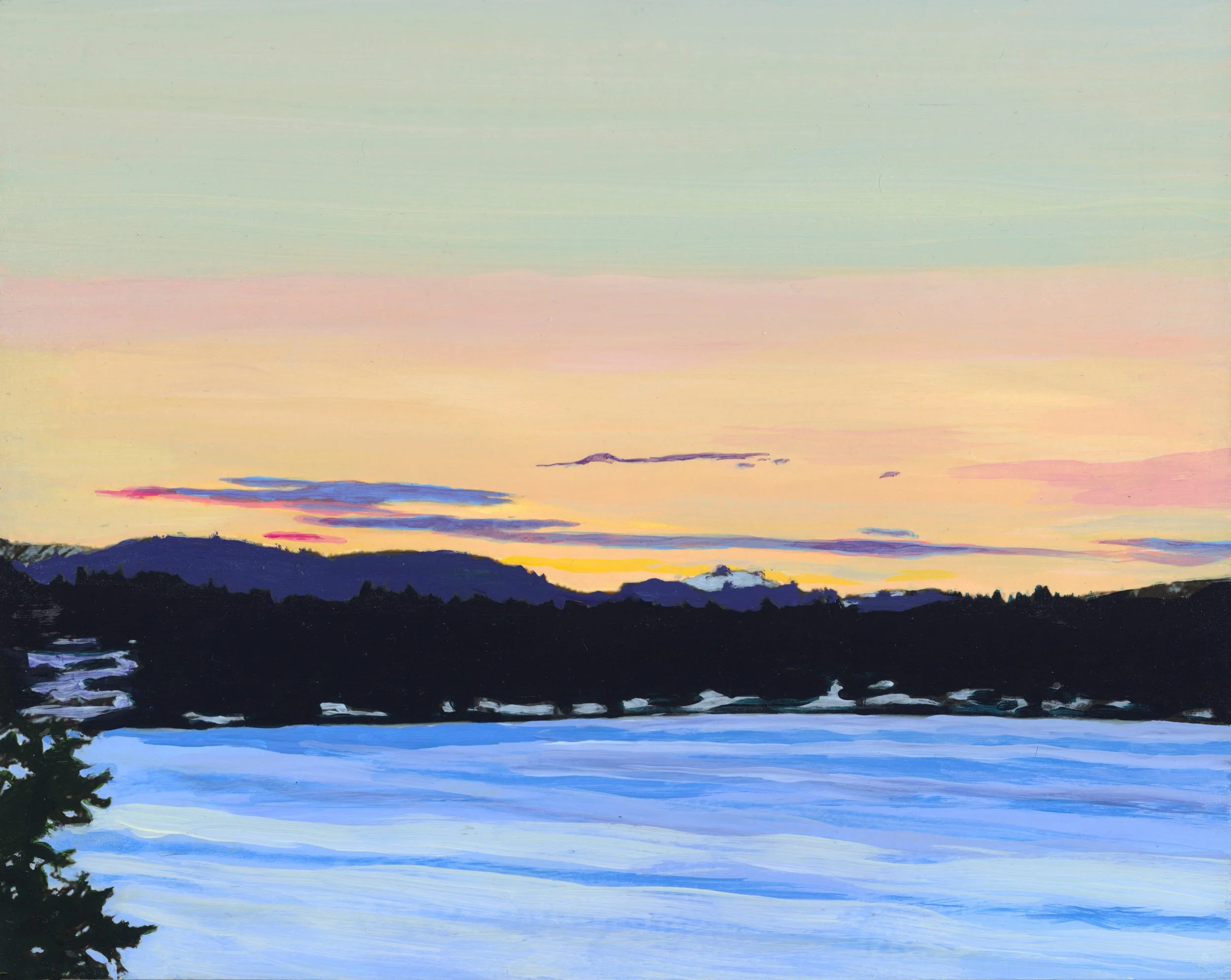 John Lysak - Over My Father's House, acrylic on board, 11 x 14 in. $1700