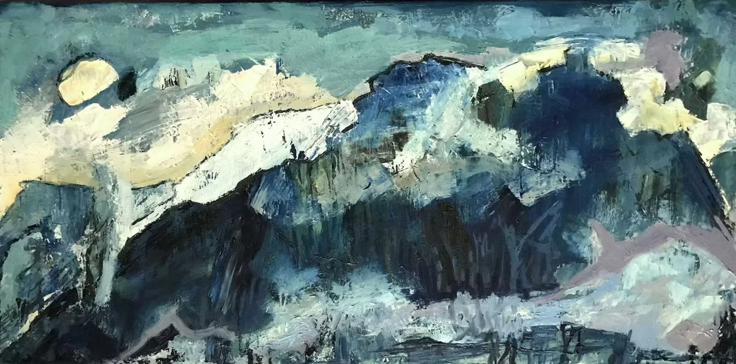 Hart James - Mountains in Time and Space, oil on canvas, 24 x 48 in. 