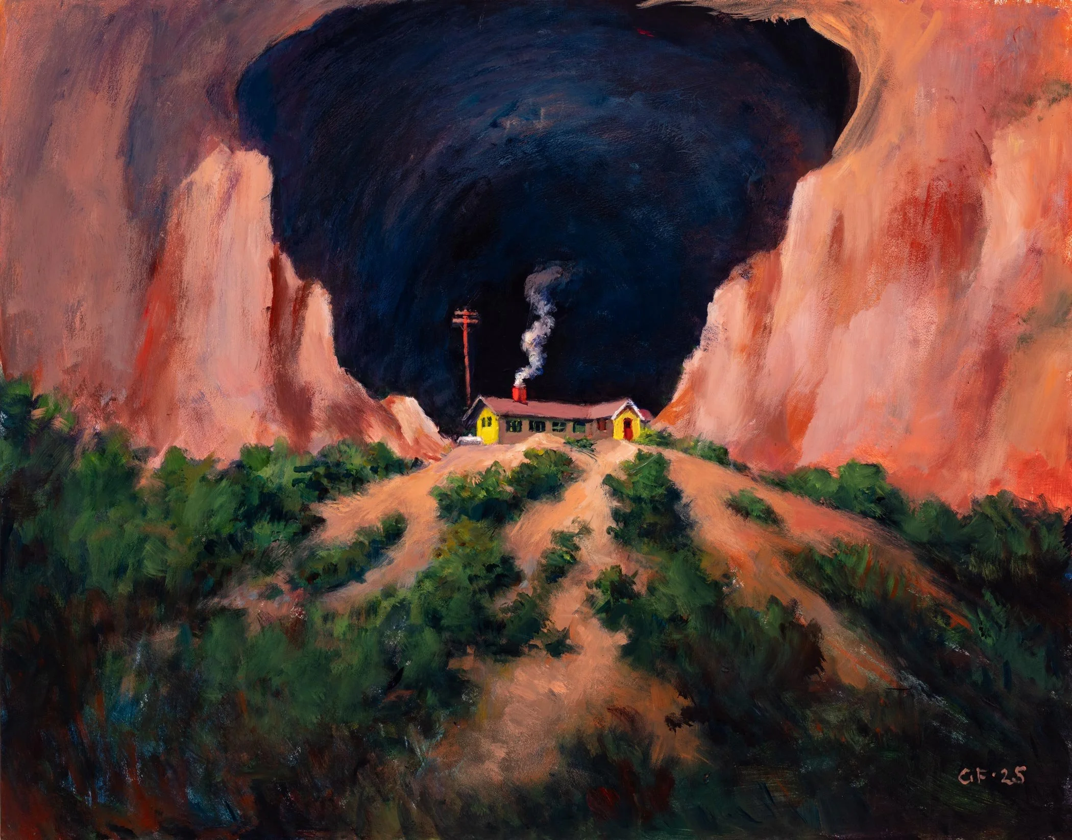 Gary Faigin - Cul de Sac, 2025, oil on panel, 24 x 30 in. $6000