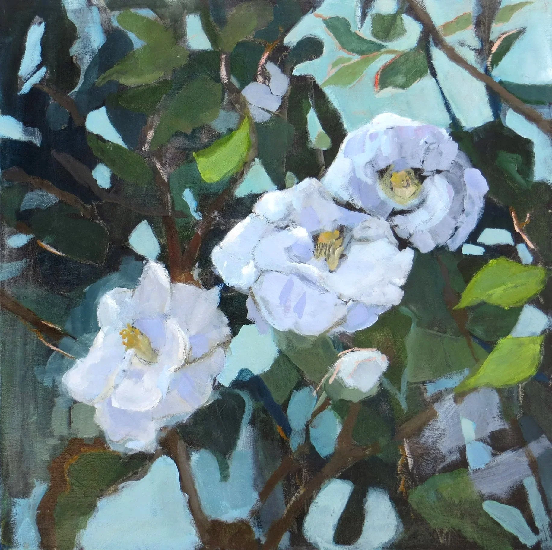 Lisa Snow Lady - In Soft Light, acrylic on canvas, 24 x 24 in. $2000