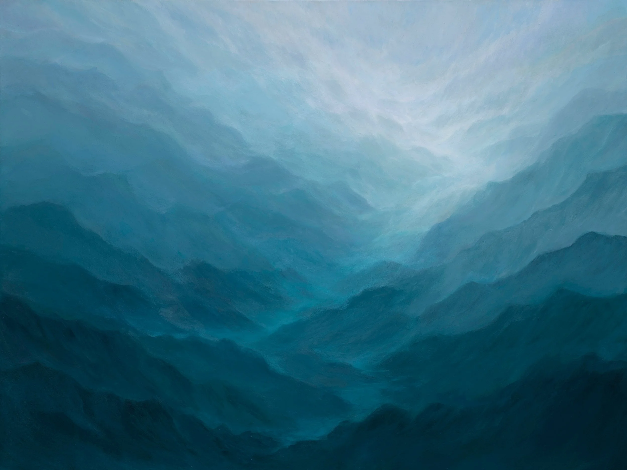 Carole Barrer - Blue 29, acrylic on canvas, 36 x 48 in.   $4200