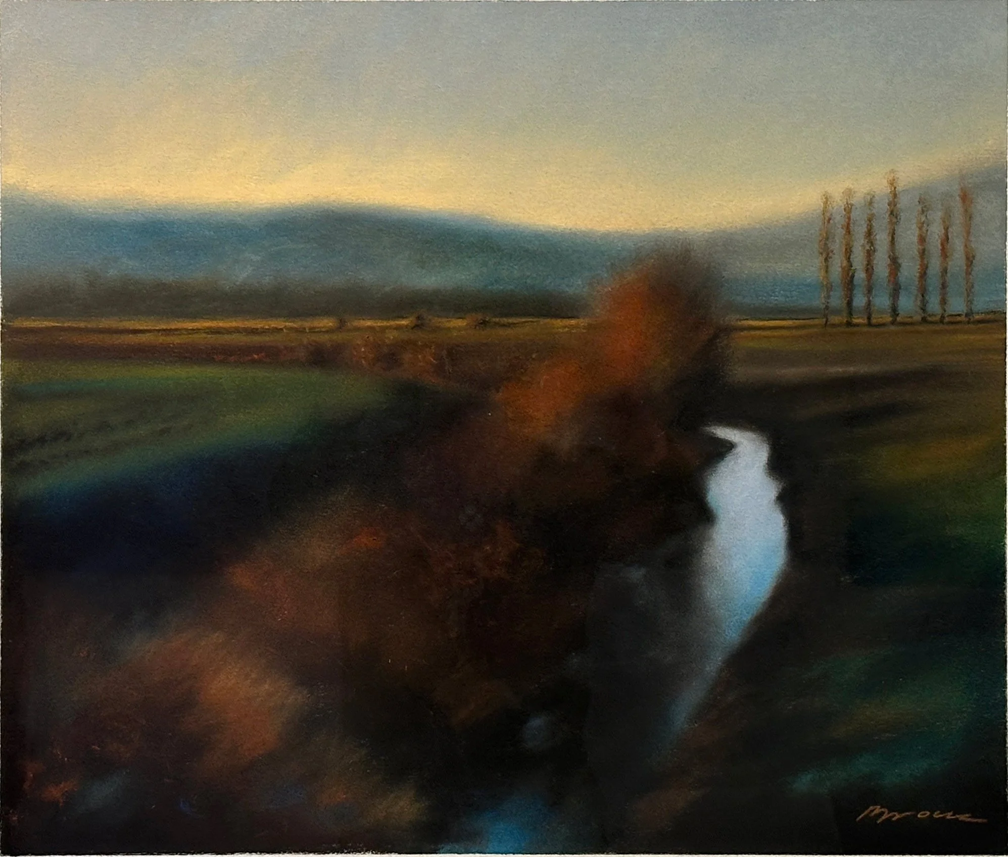 Joel Brock - Autumn's Path, pastel on paper, 18 x 21 in.   SOLD