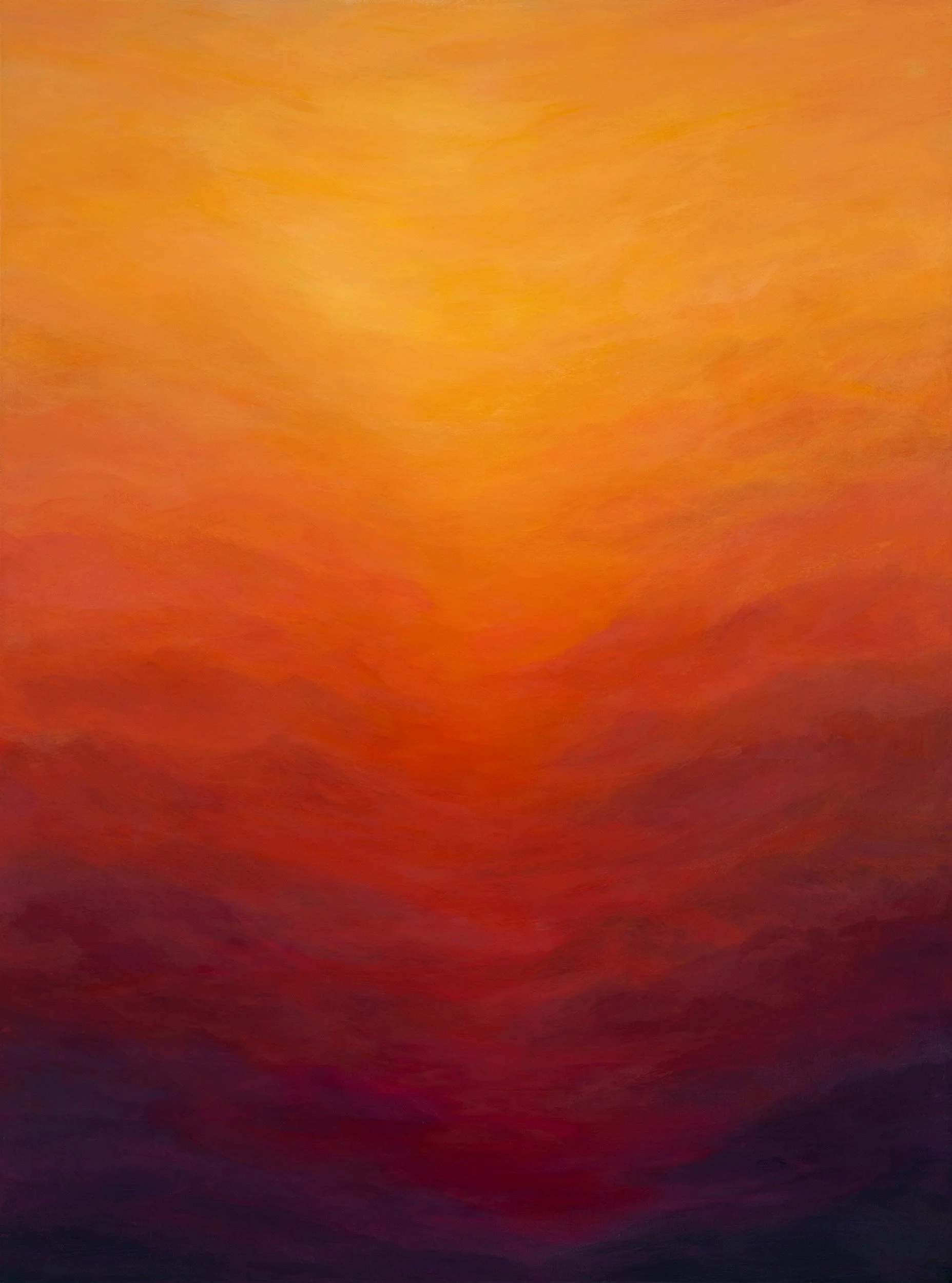 Carole Barrer - Red Spectrum, acrylic on linen, 40 x 30 in.   $3000