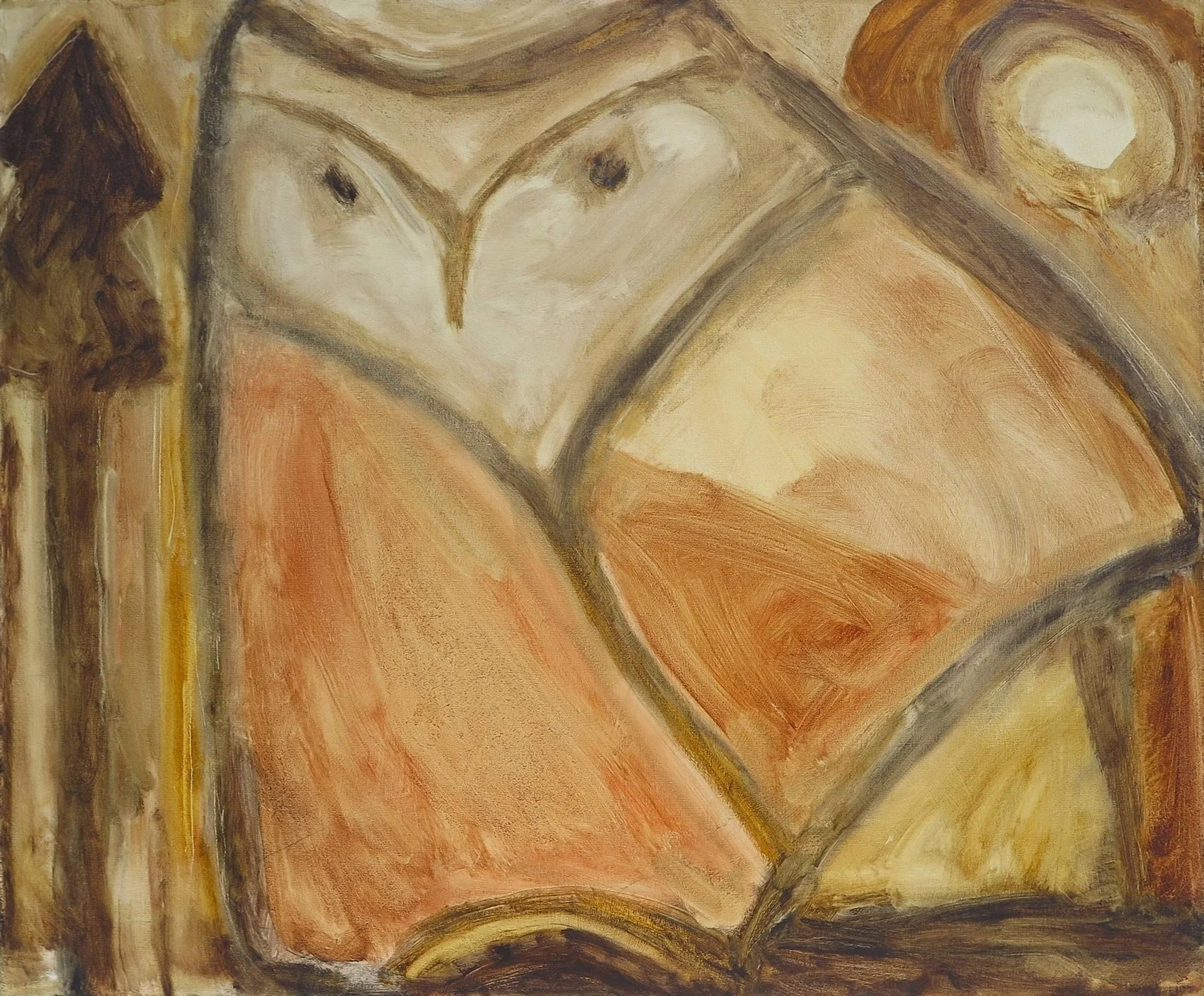 Gregg Laananen - Owl in the Moonlight, oil on canvas, 30 x 36 in. $3600